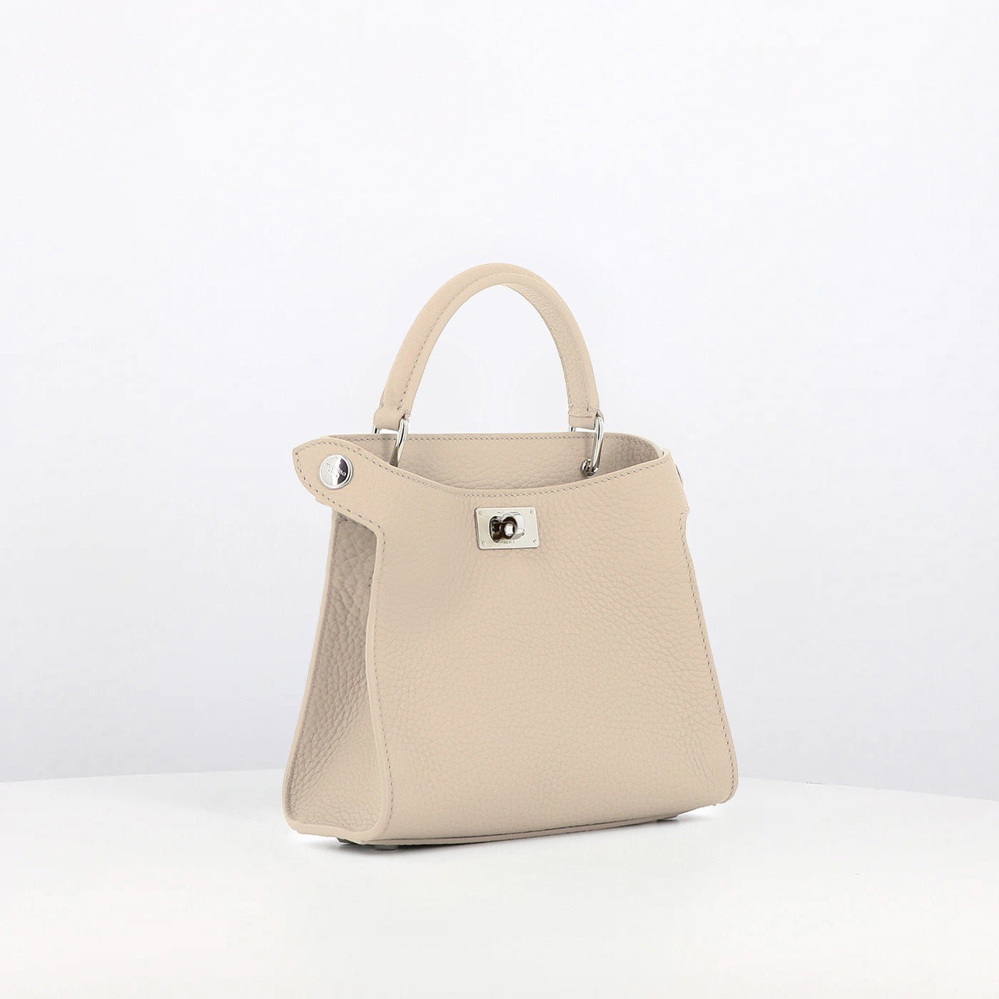 LEATHER HANDBAG LUTECE NANO IVORY