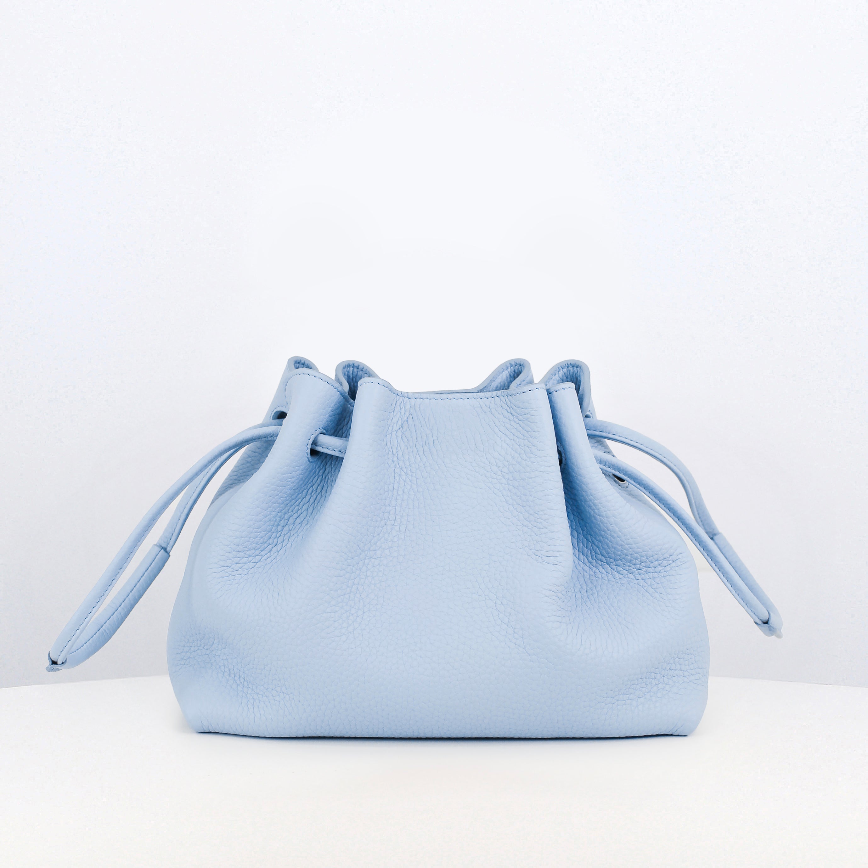 LEATHER DRAWSTRING BAG COLETTE MIST