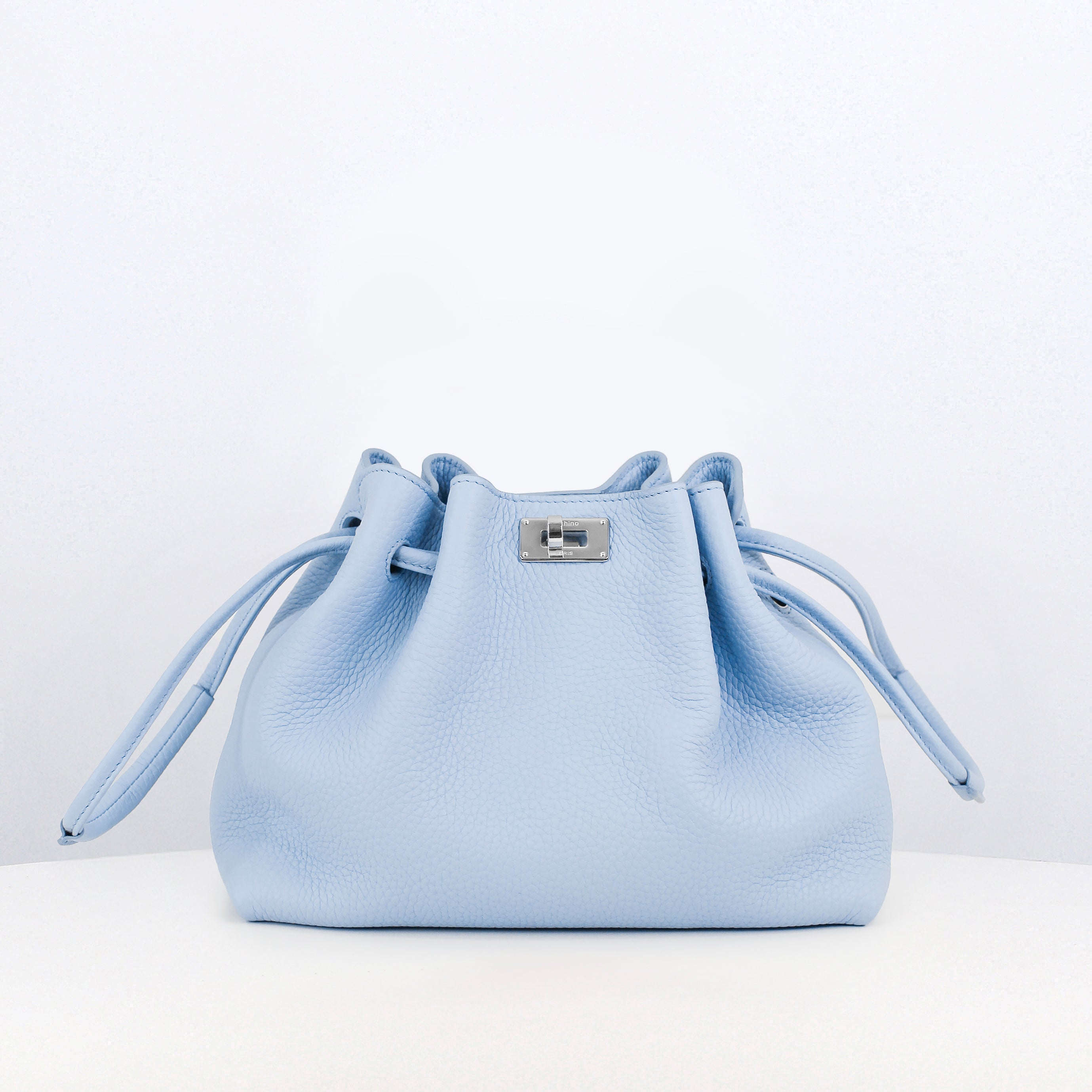 LEATHER DRAWSTRING BAG COLETTE MIST