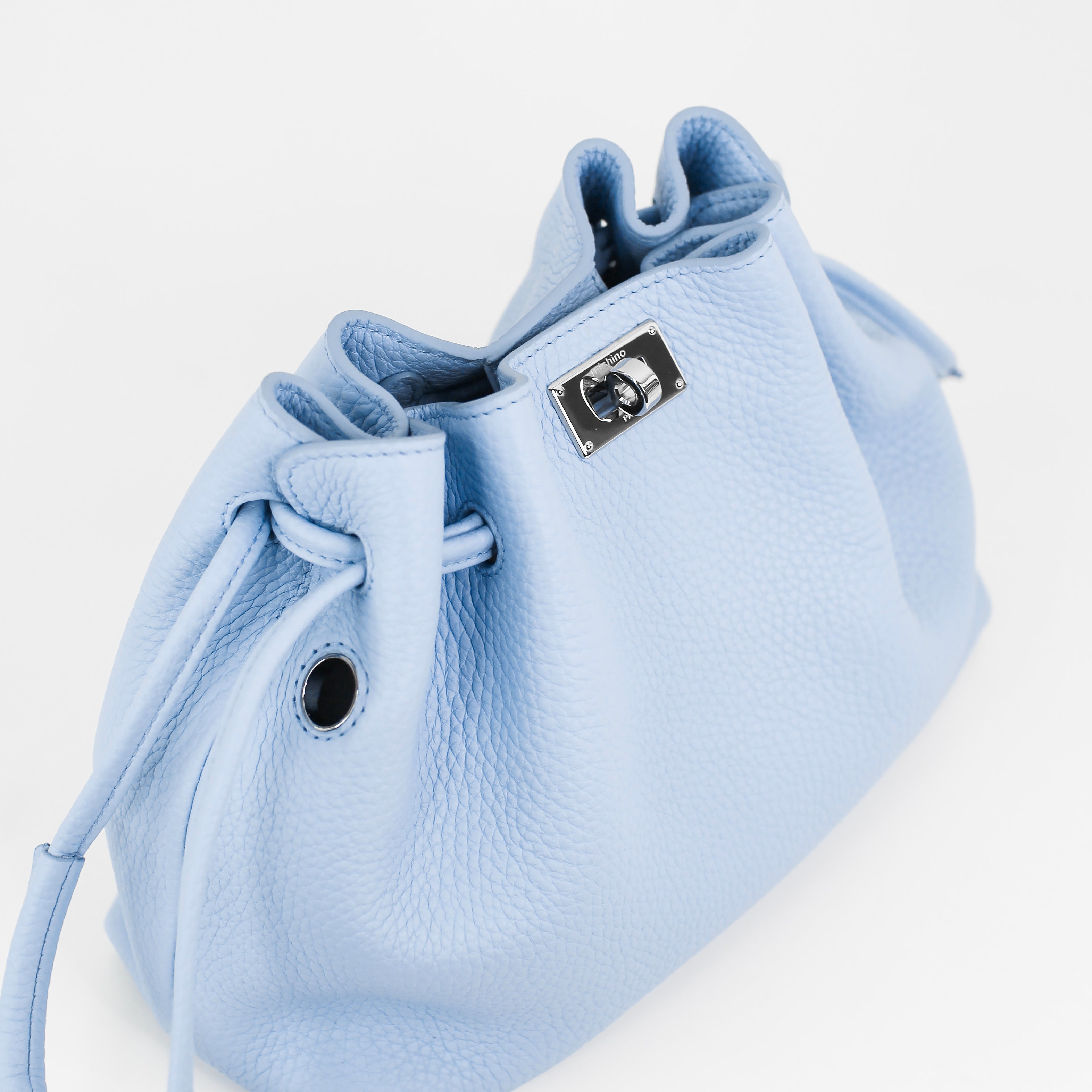 LEATHER DRAWSTRING BAG COLETTE MIST