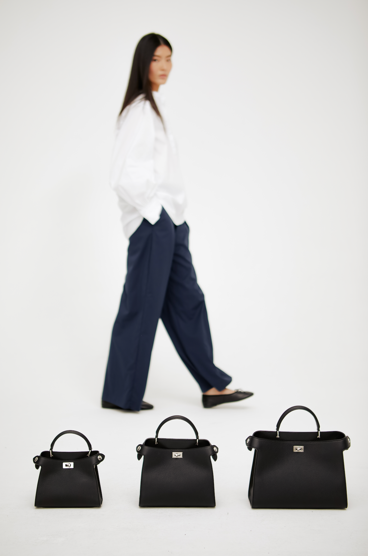 "Archive Event" LEATHER HANDBAG LUTECE NANO BLACK (WITHOUT STRAP)