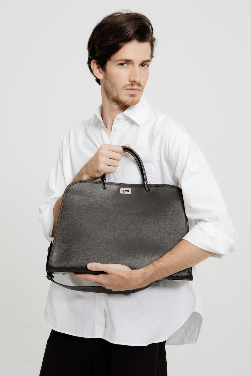 Multipocket Handbag Saint Germain Charcoal Grey