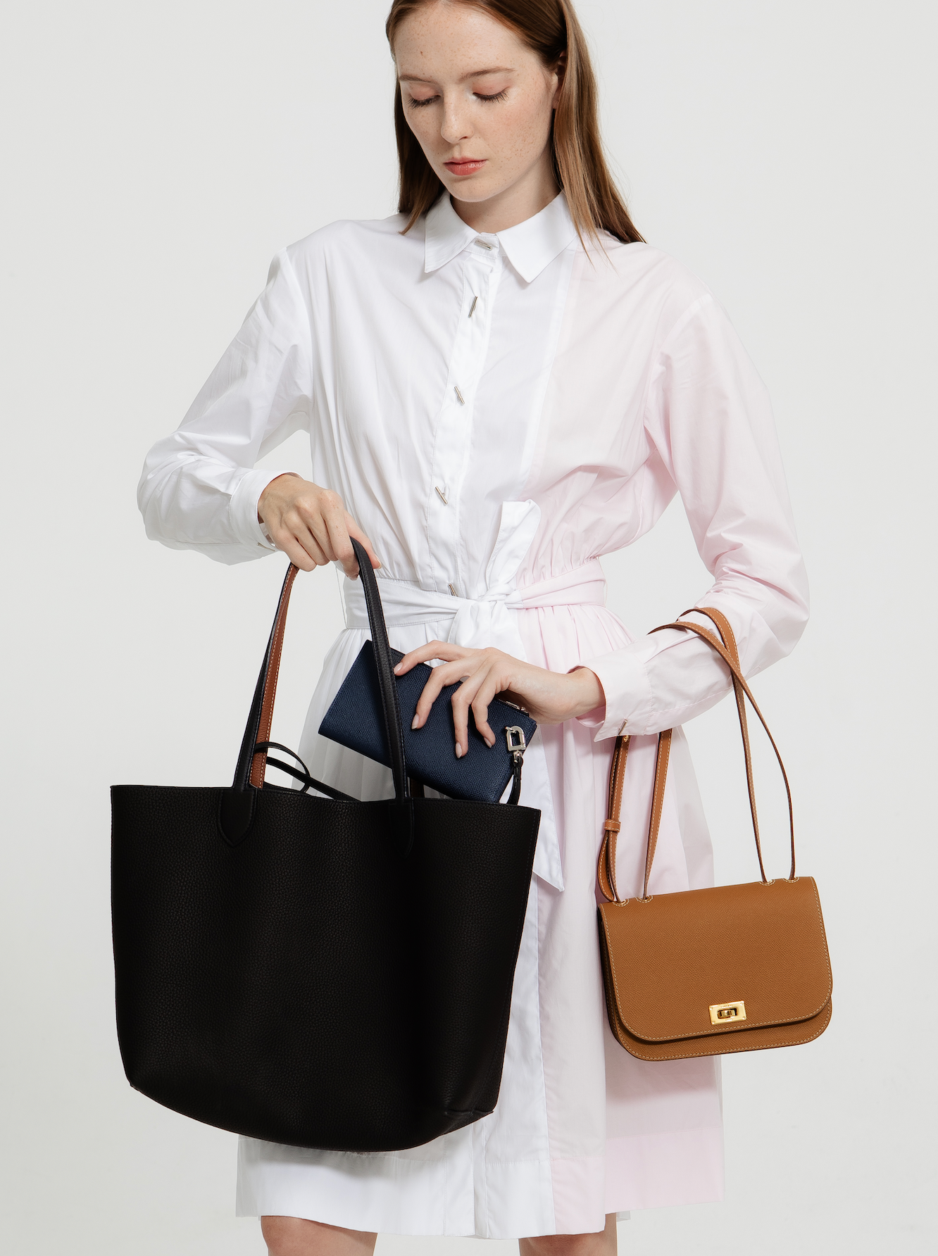 LEATHER LONG ZIP WALLET ECLIPSE