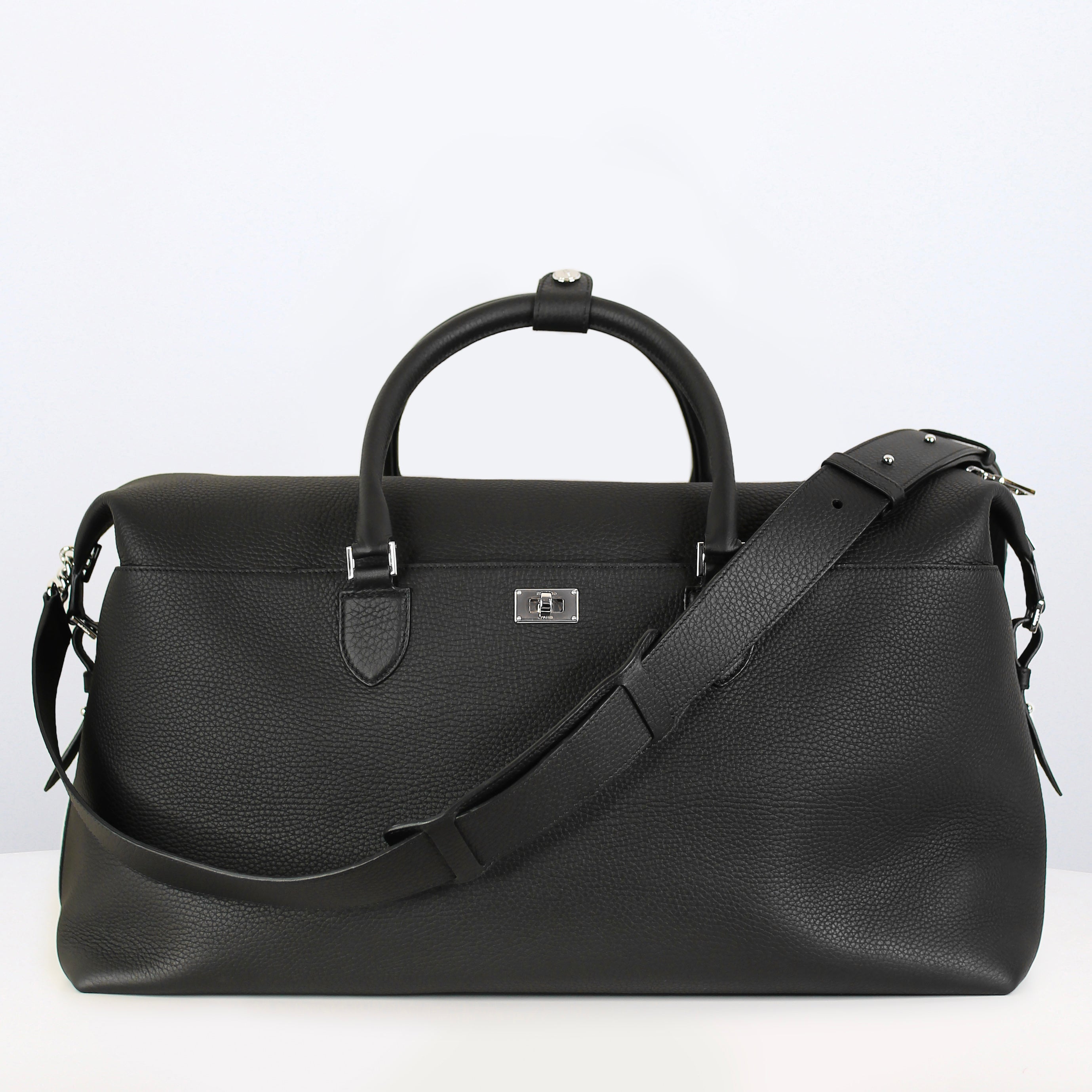 MONTPARNASSE DUFFLE LEATHER BAG BLACK