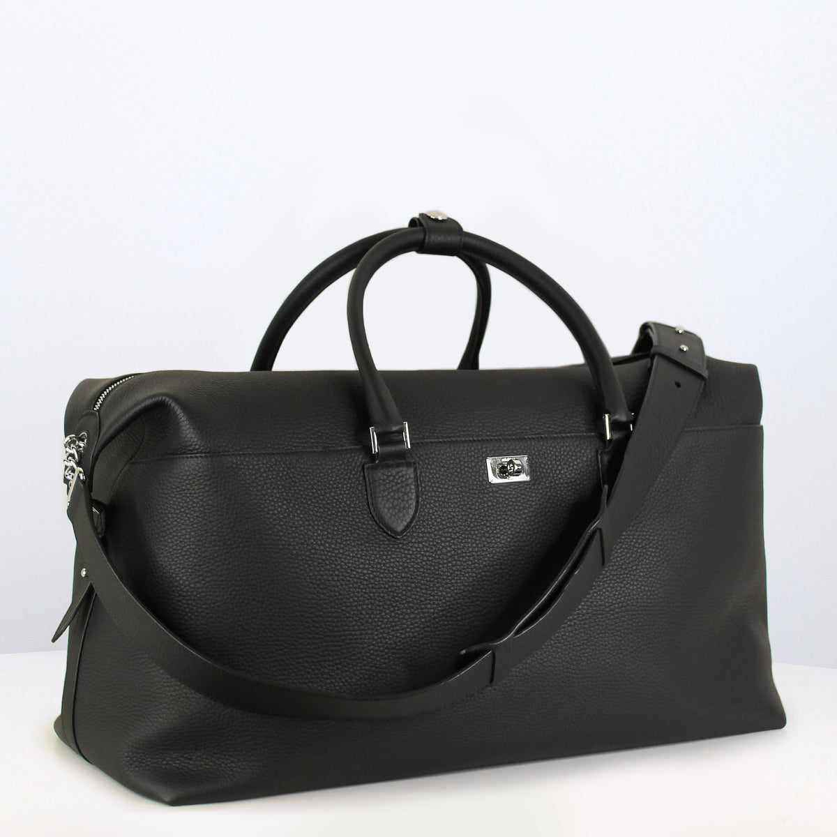 MONTPARNASSE DUFFLE LEATHER BAG BLACK