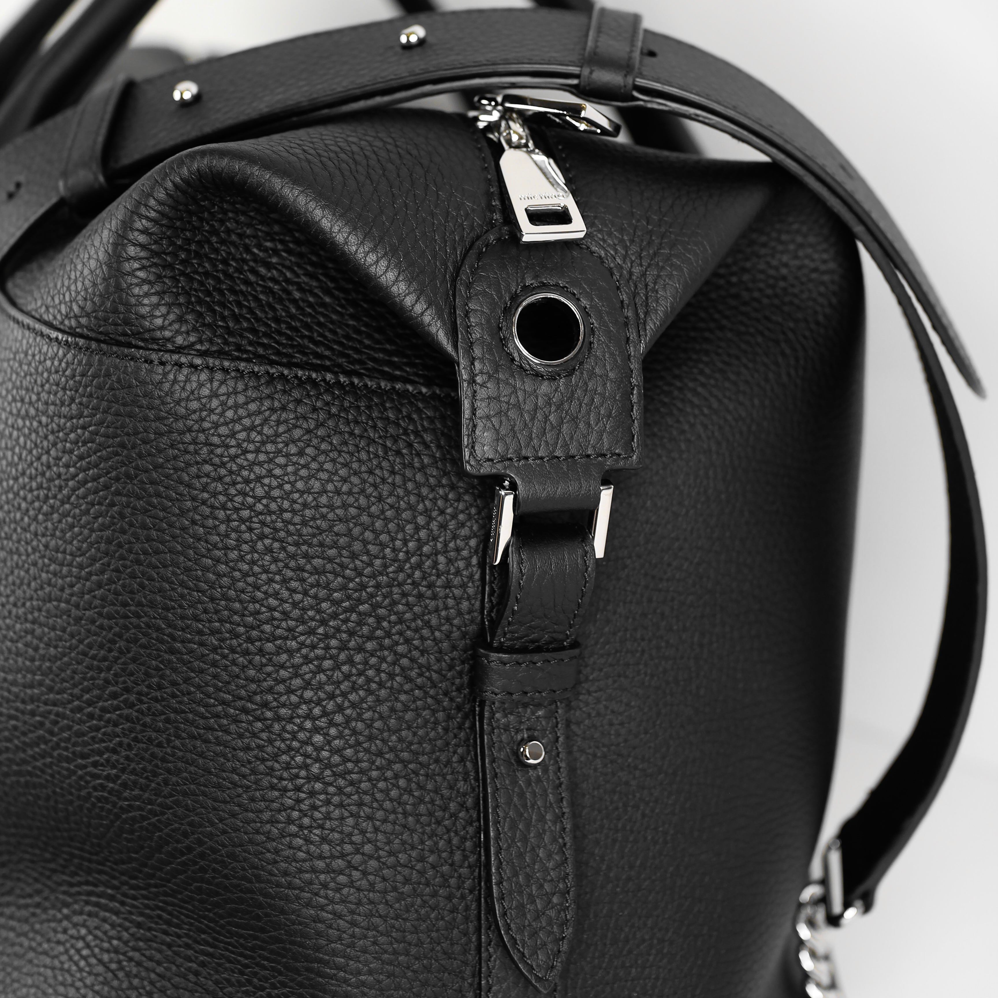 MONTPARNASSE DUFFLE LEATHER BAG BLACK