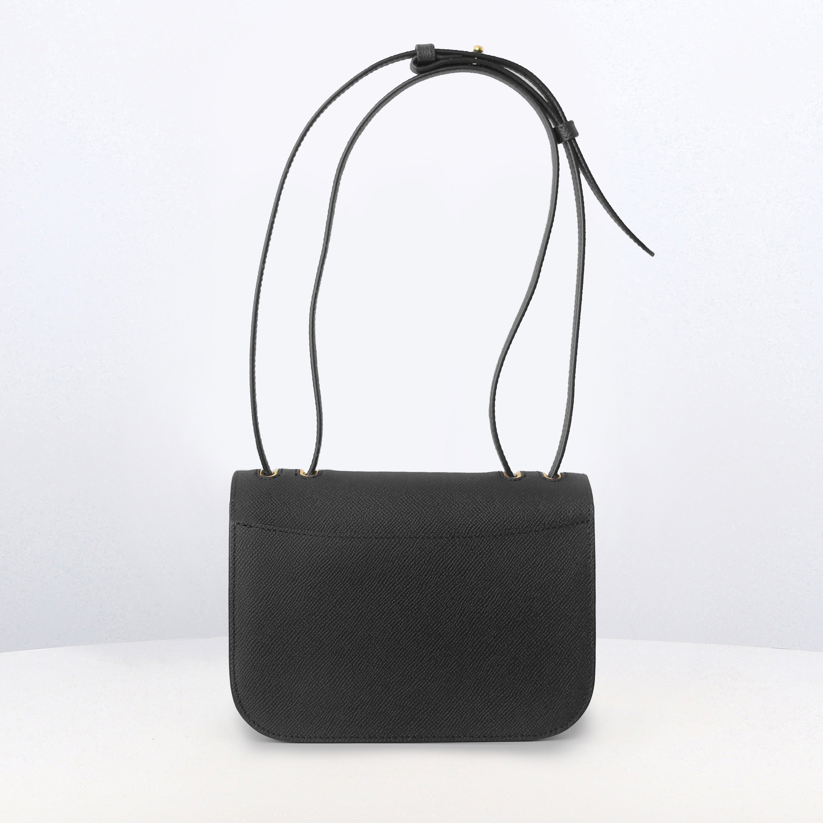 LEATHER FLAP BAG ELYSEE BLACK