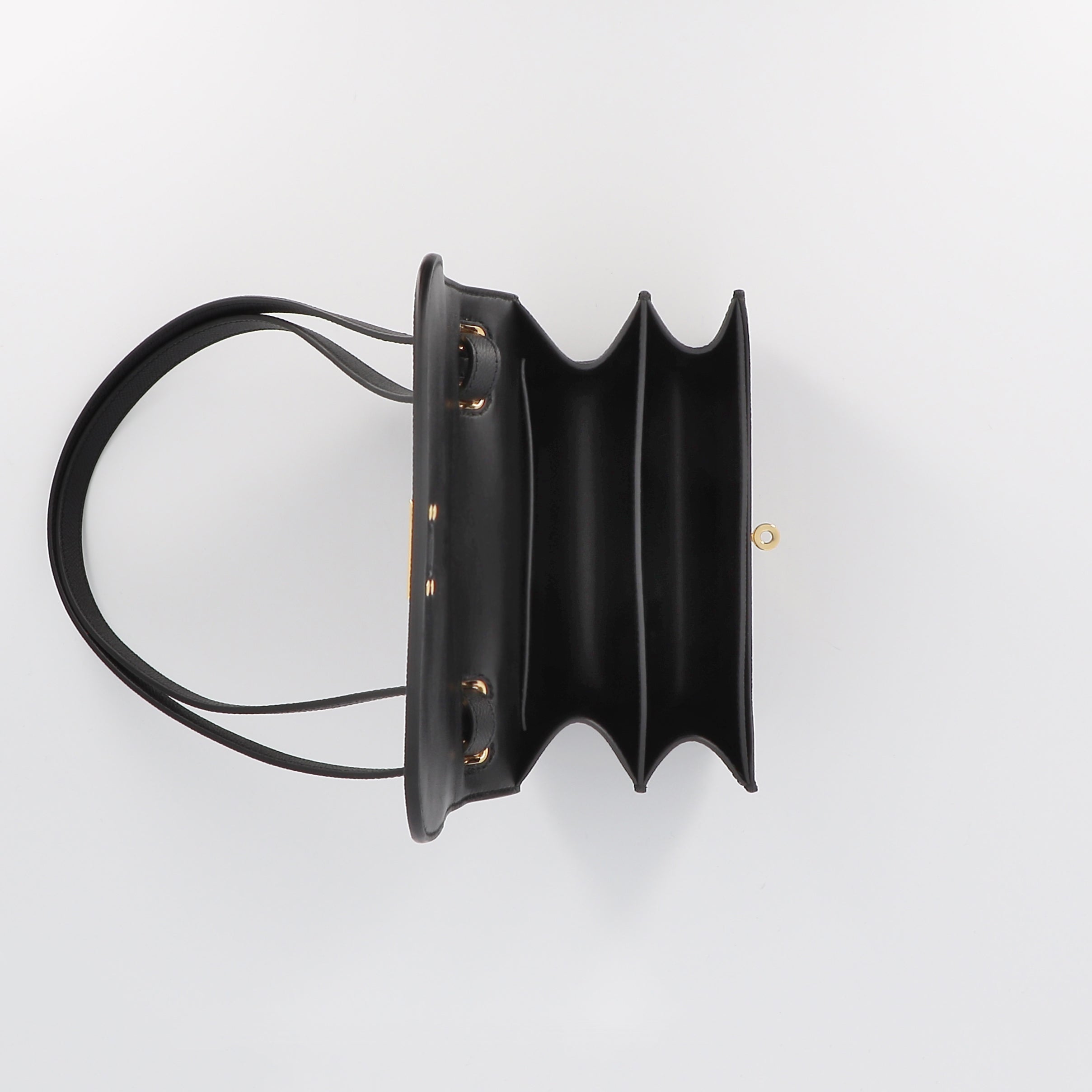 LEATHER FLAP BAG ELYSEE BLACK