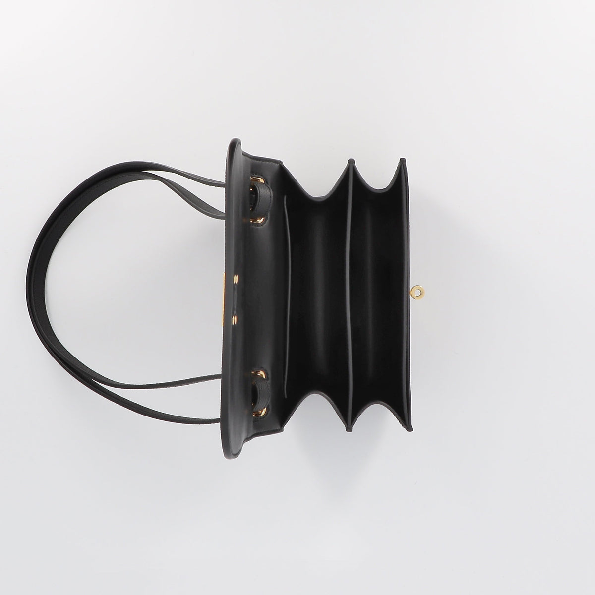 LEATHER FLAP BAG ELYSEE BLACK