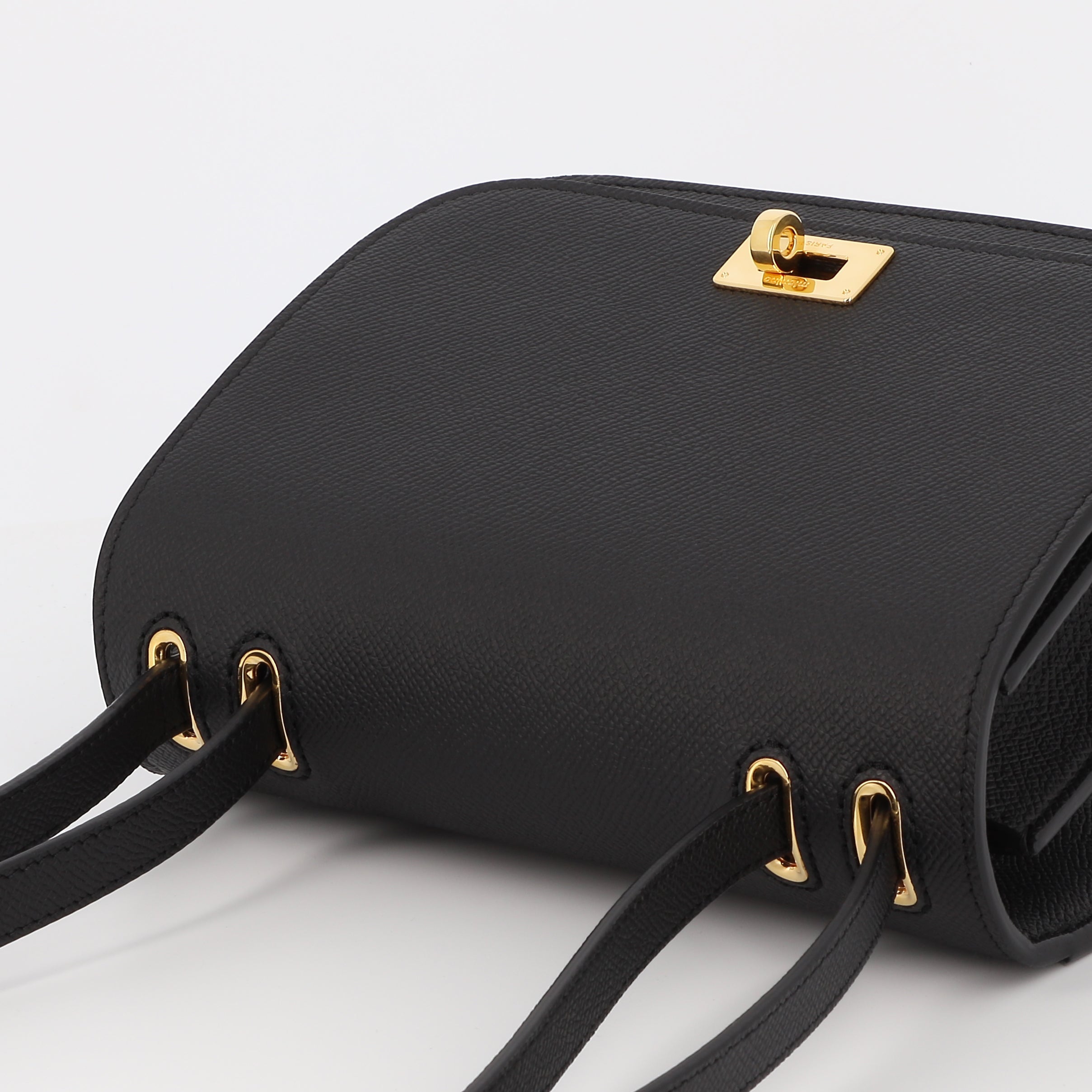 LEATHER FLAP BAG ELYSEE BLACK