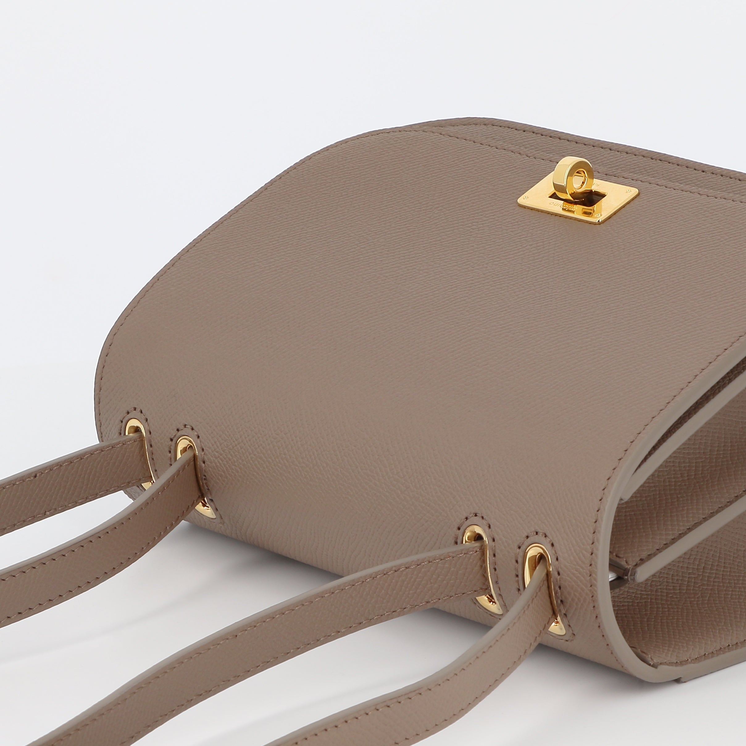 LEATHER FLAP BAG ELYSEE TAUPE