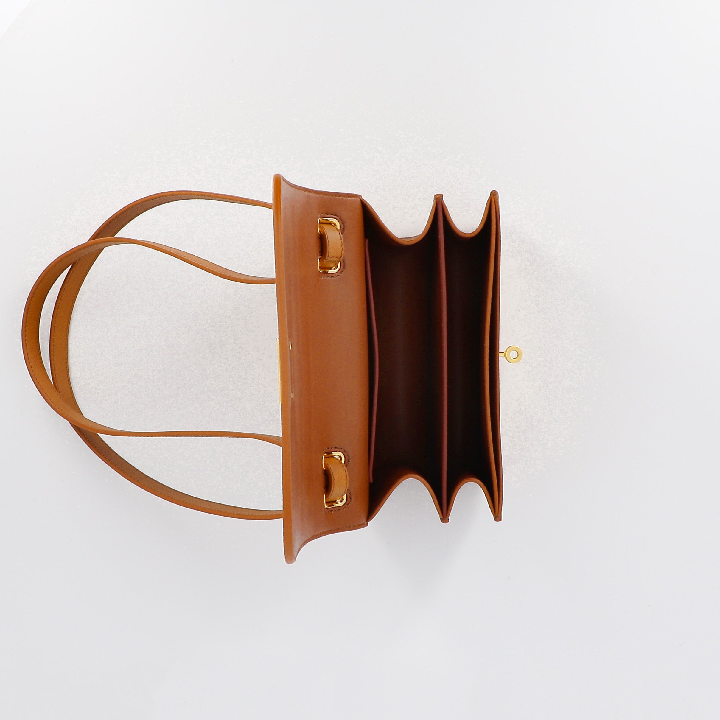 LEATHER FLAP BAG ELYSEE GOLD