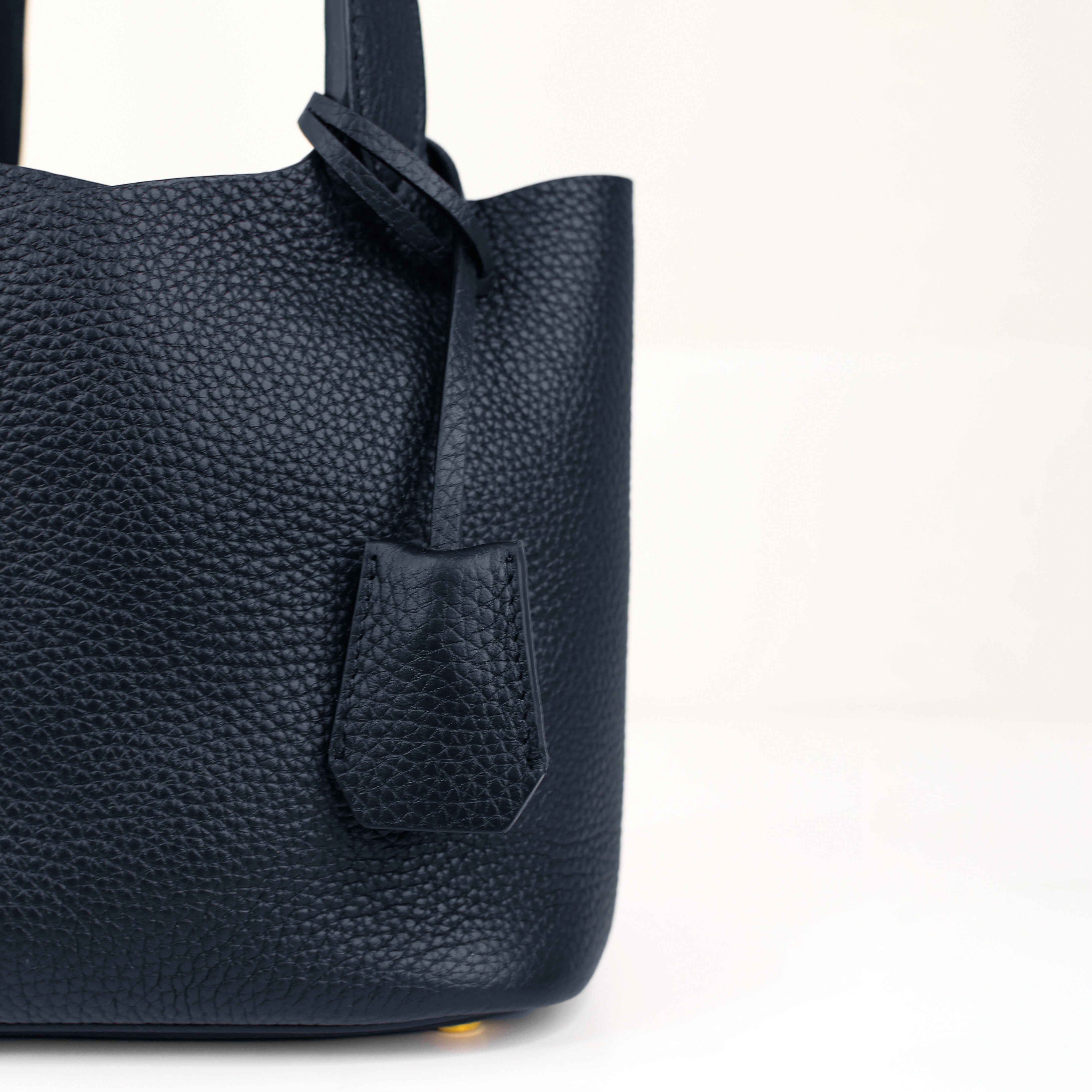 LEATHER HANDBAG ETOILE MINI ECLIPSE WITH GOLD HARDWARE