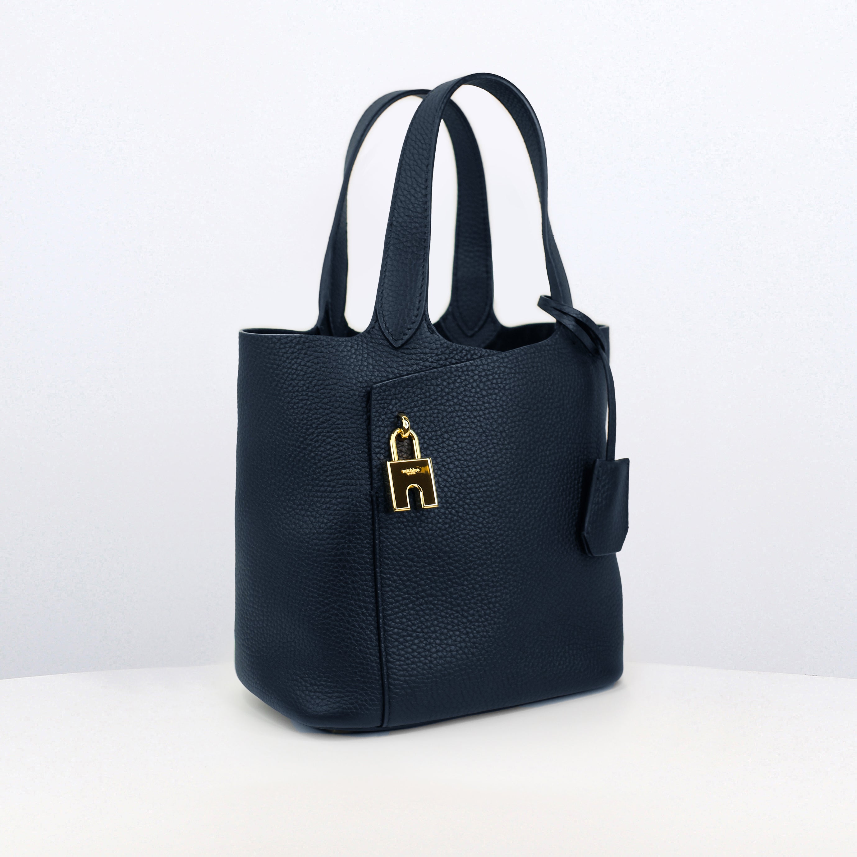 LEATHER HANDBAG ETOILE PM ECLIPSE WITH GOLD HARDWARE