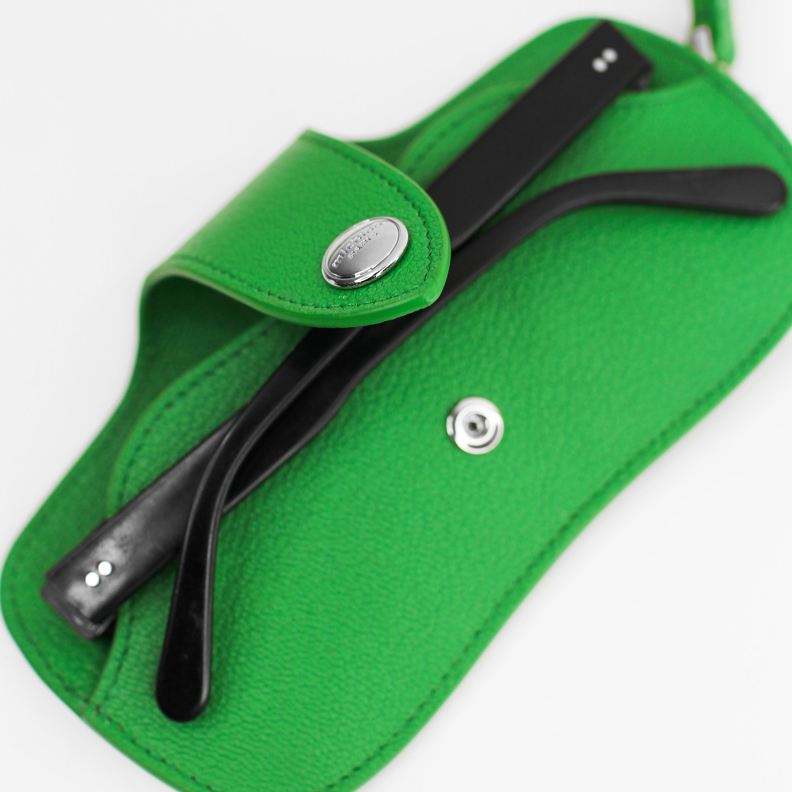 LEATHER GLASSES HOLDER BAMBOO