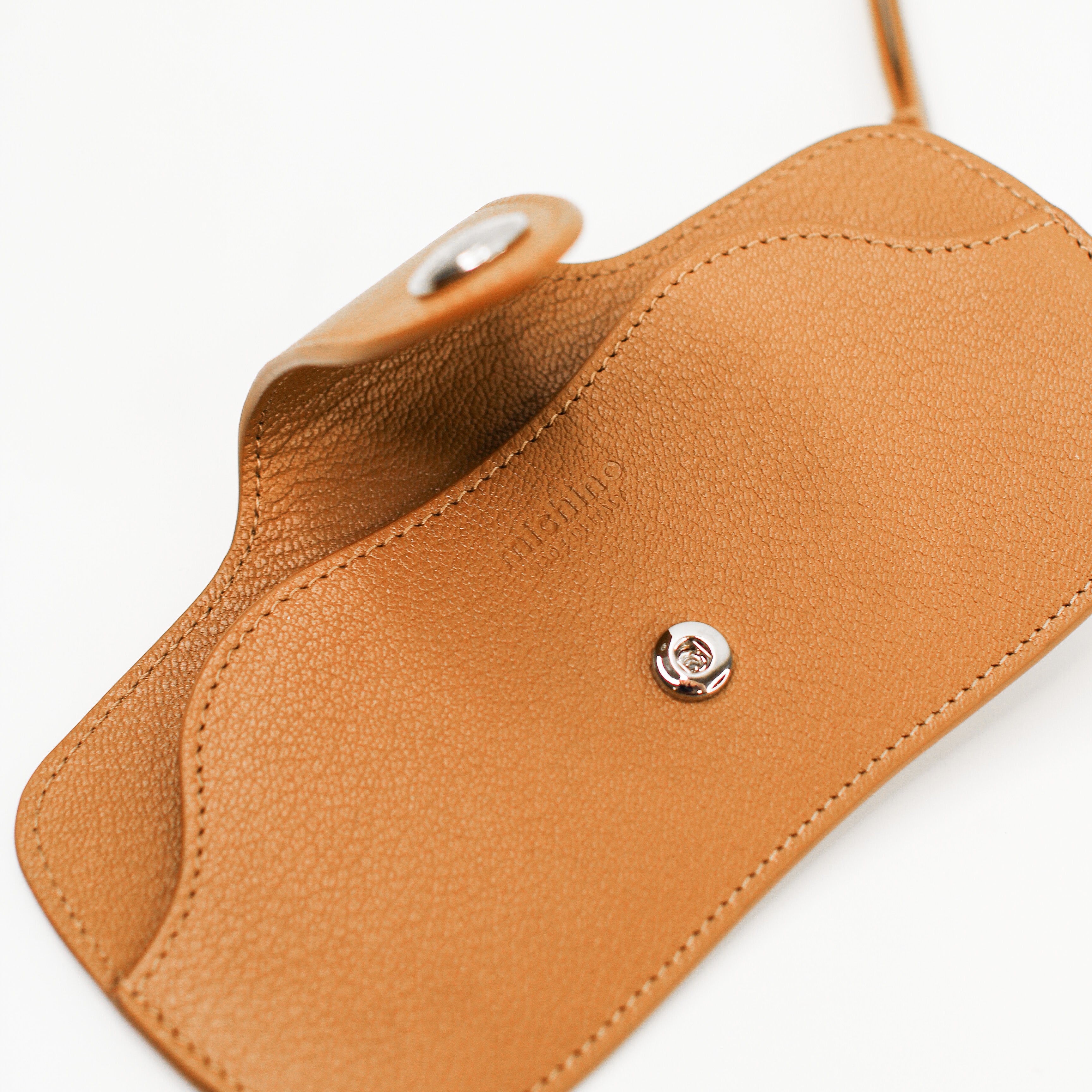 LEATHER GLASSES HOLDER GOLD