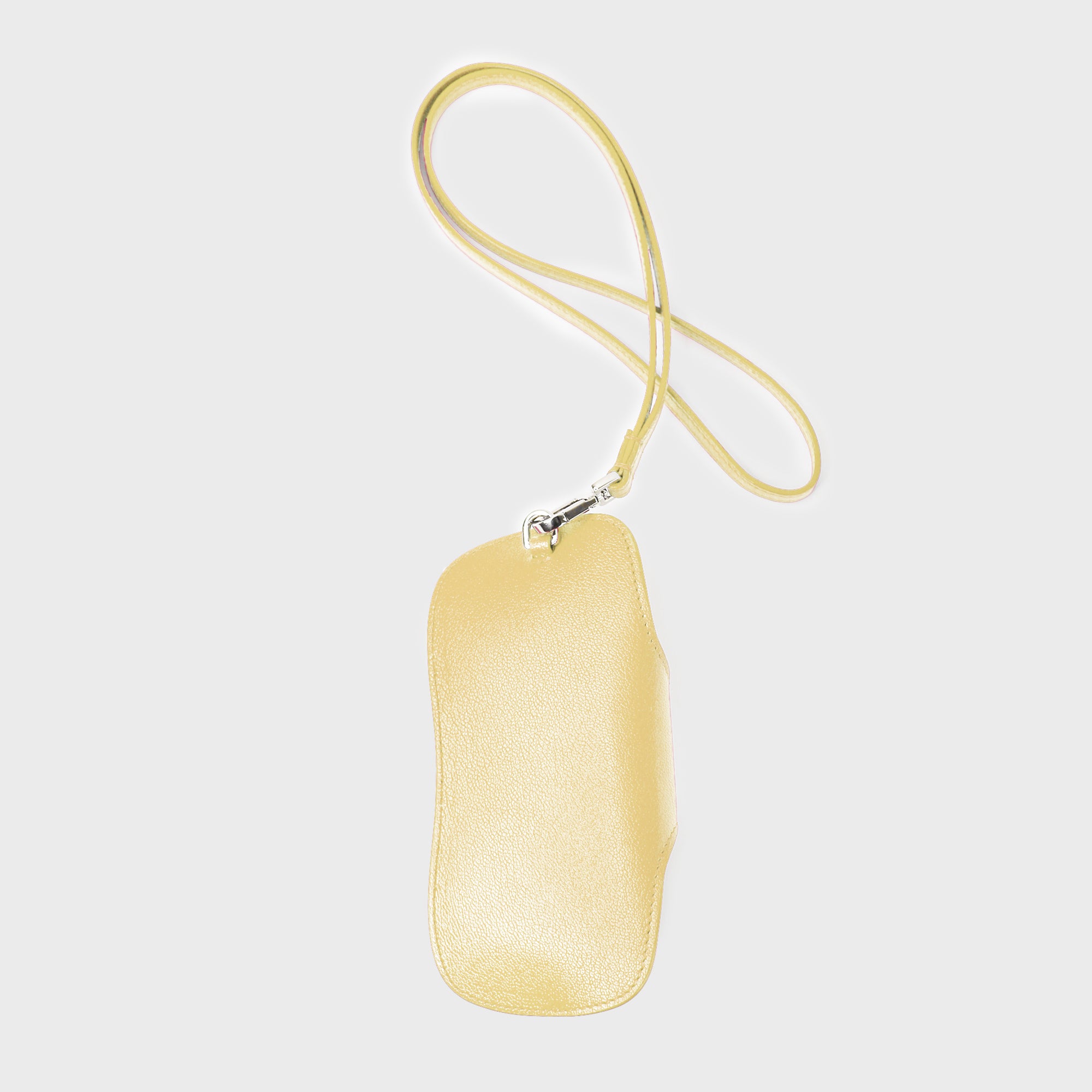 LEATHER GLASSES HOLDER PASTEL YELLOW