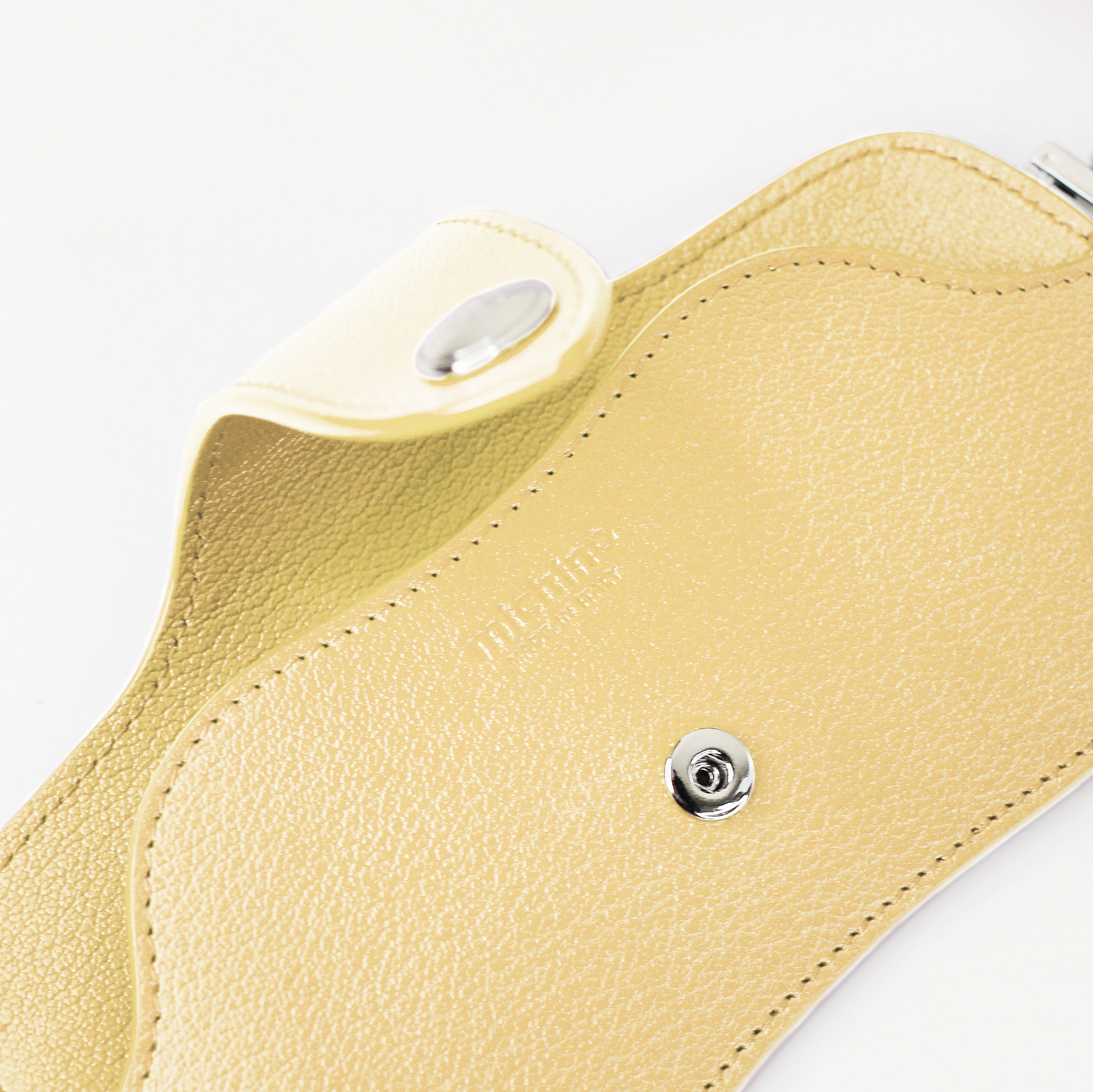 LEATHER GLASSES HOLDER PASTEL YELLOW