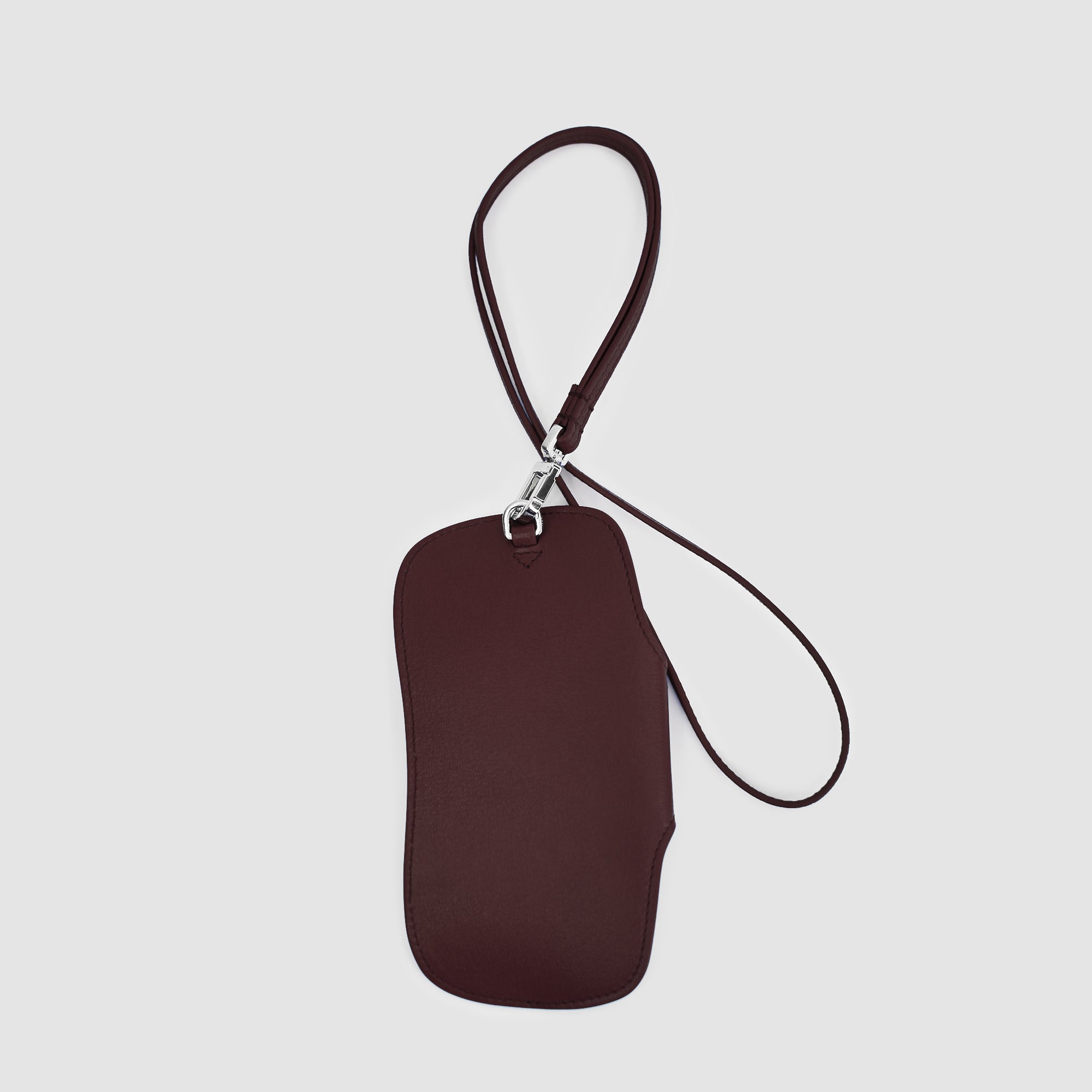 LEATHER GLASSES HOLDER PRUNE
