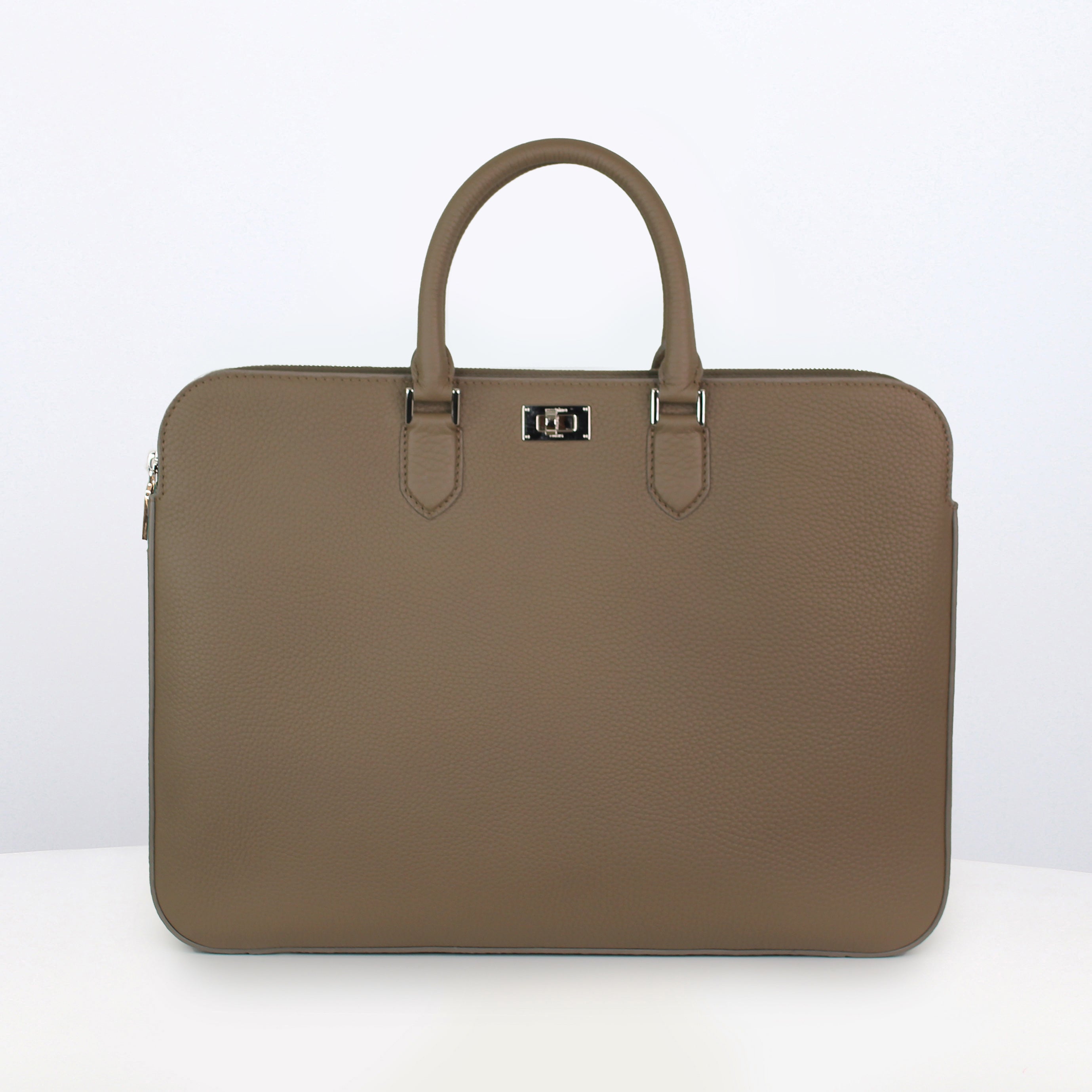 ORSAY LEATHER BRIEFCASE TAUPE
