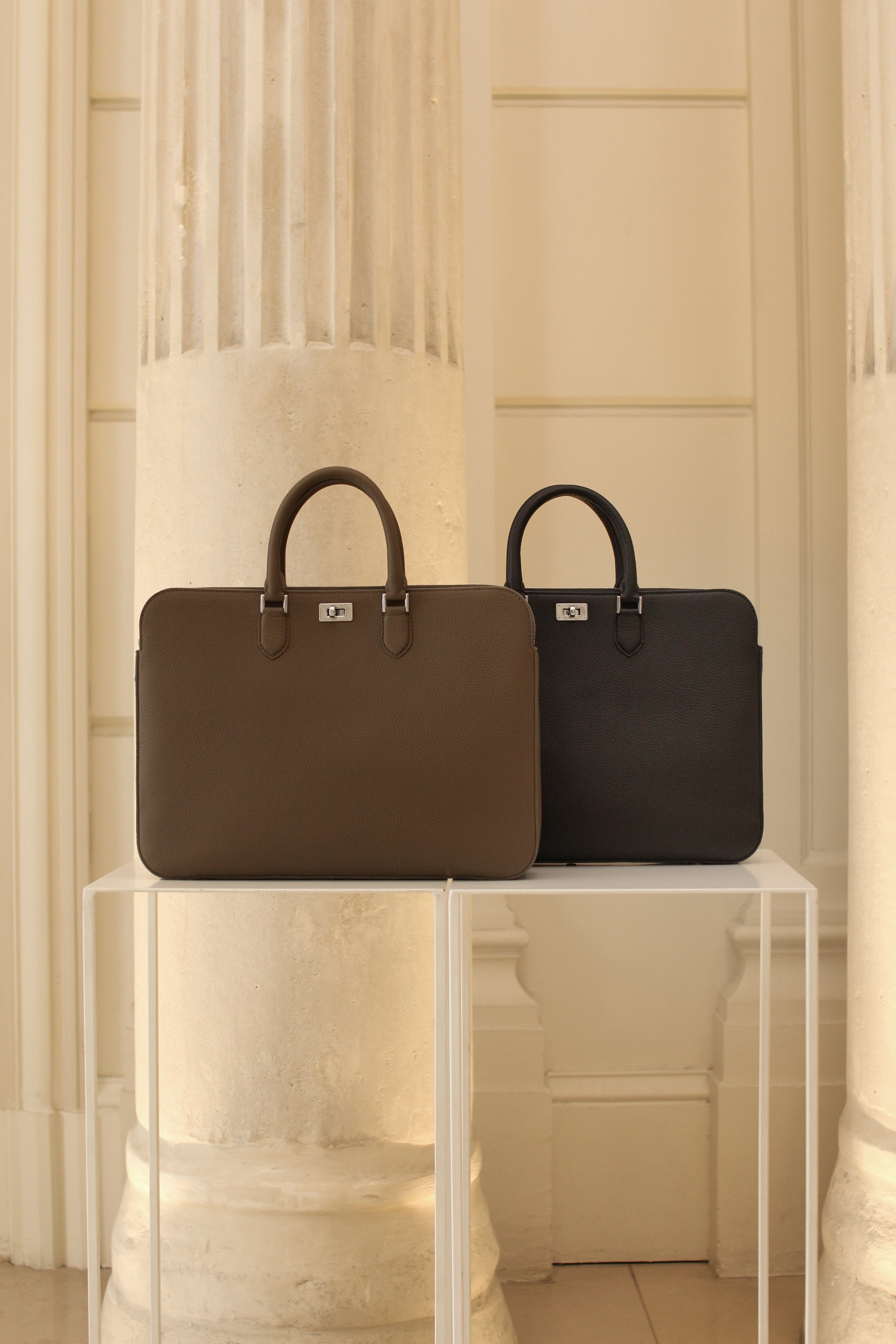 "Archive Event" ORSAY LEATHER BRIEFCASE BLACK