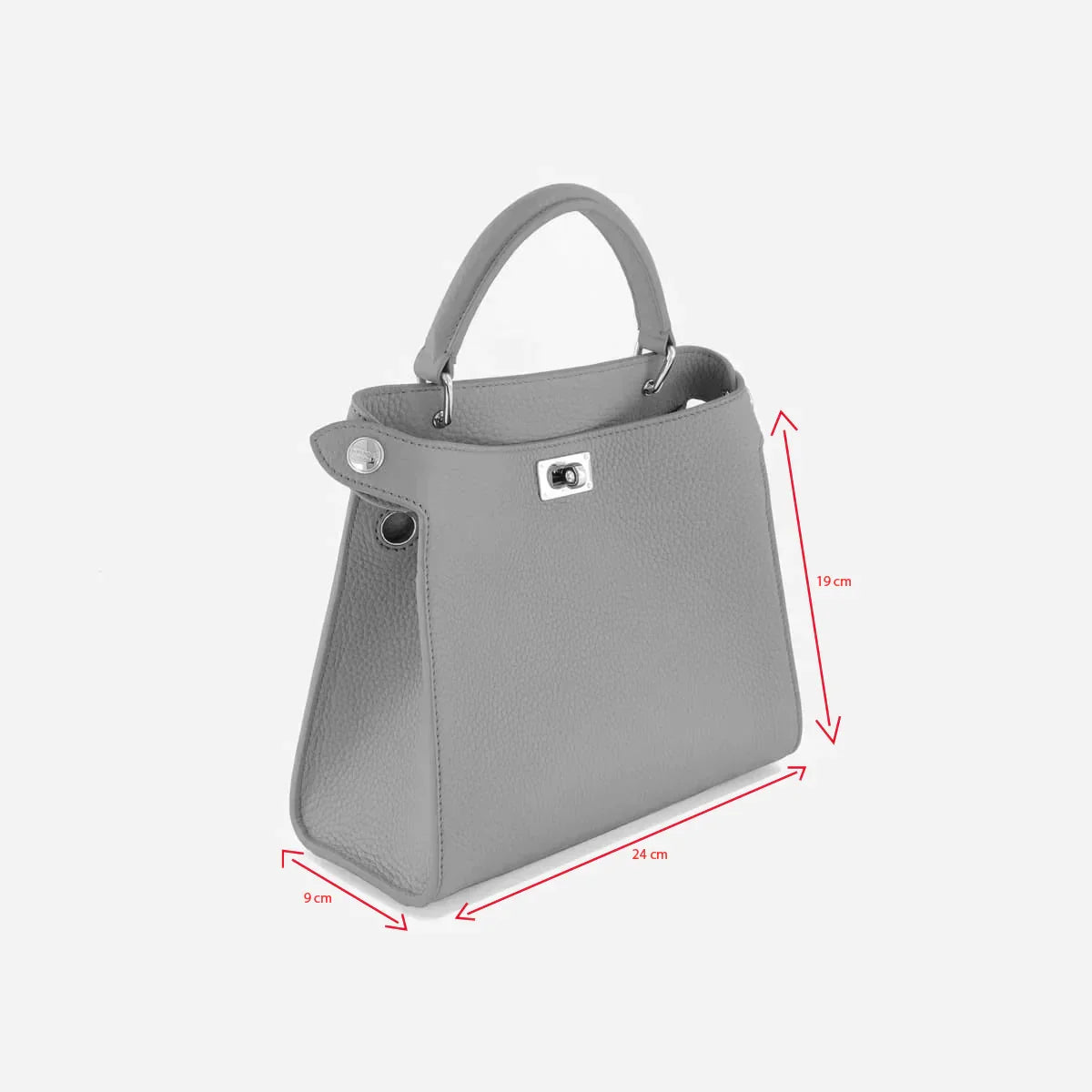 LEATHER HANDBAG LUTECE MINI NAVY BLUE