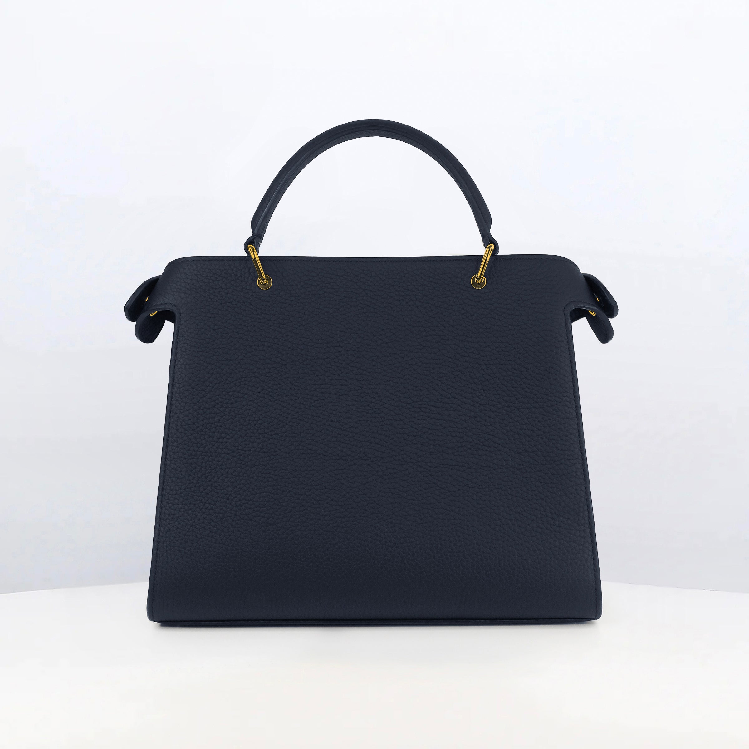 LEATHER HANDBAG LUTECE 27 ECLIPSE WITH GOLD HARDWARE