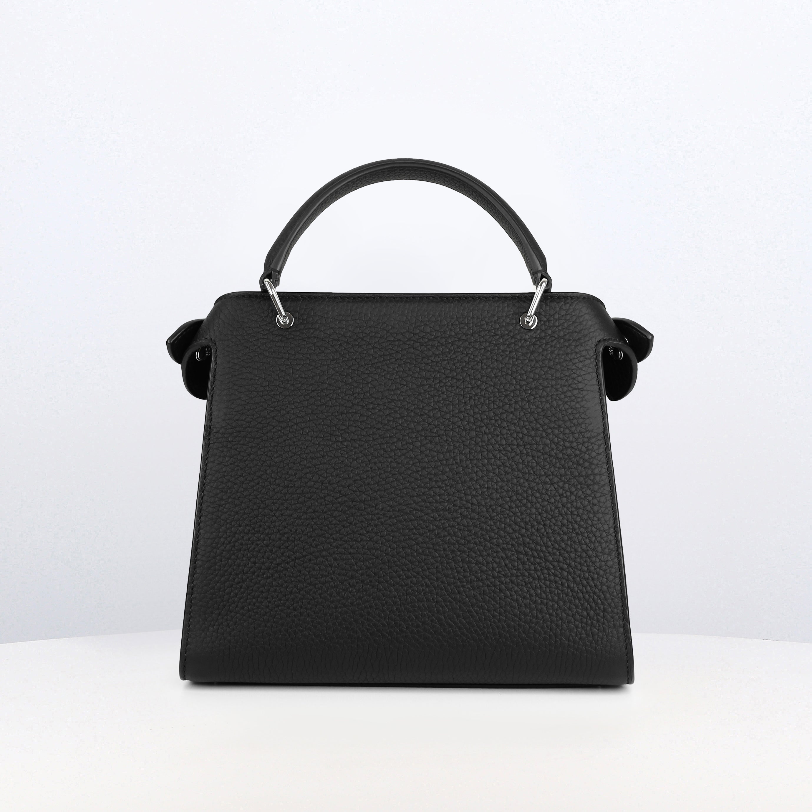 LEATHER HANDBAG LUTECE MINI BLACK