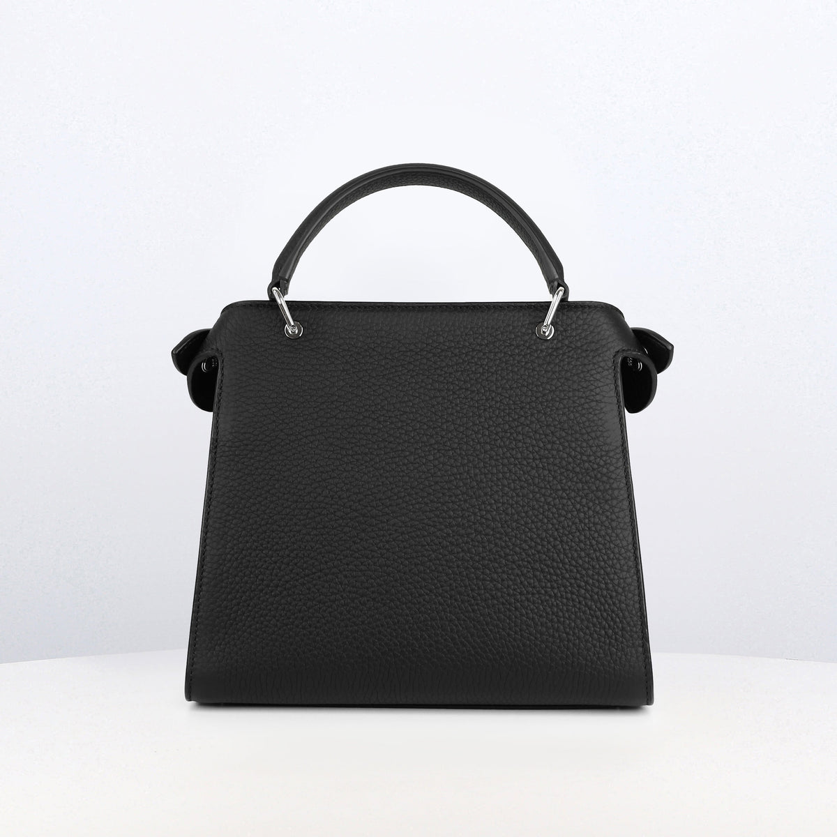 LEATHER HANDBAG LUTECE MINI BLACK HARMONY