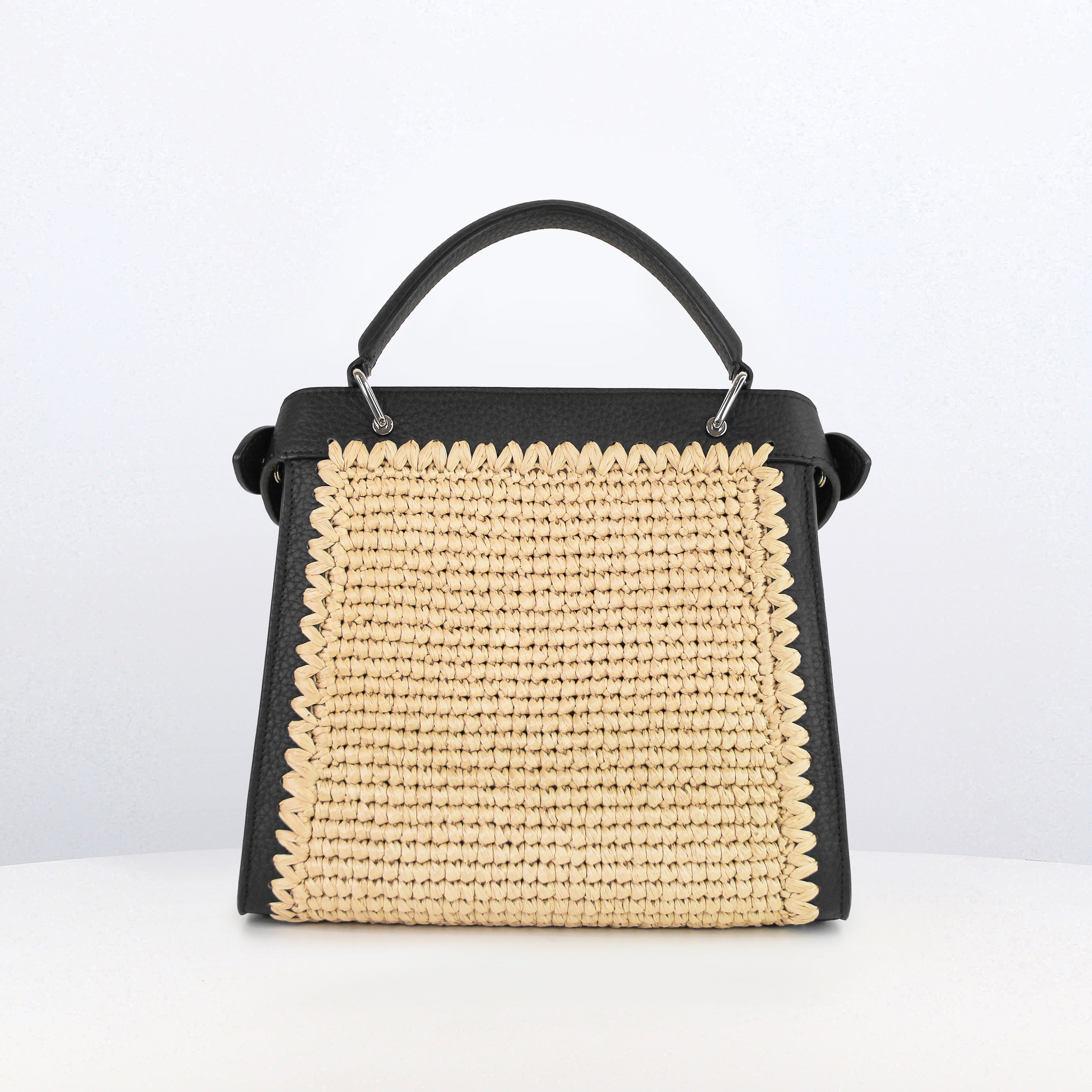 Lutece Mini Raffia Black Natural