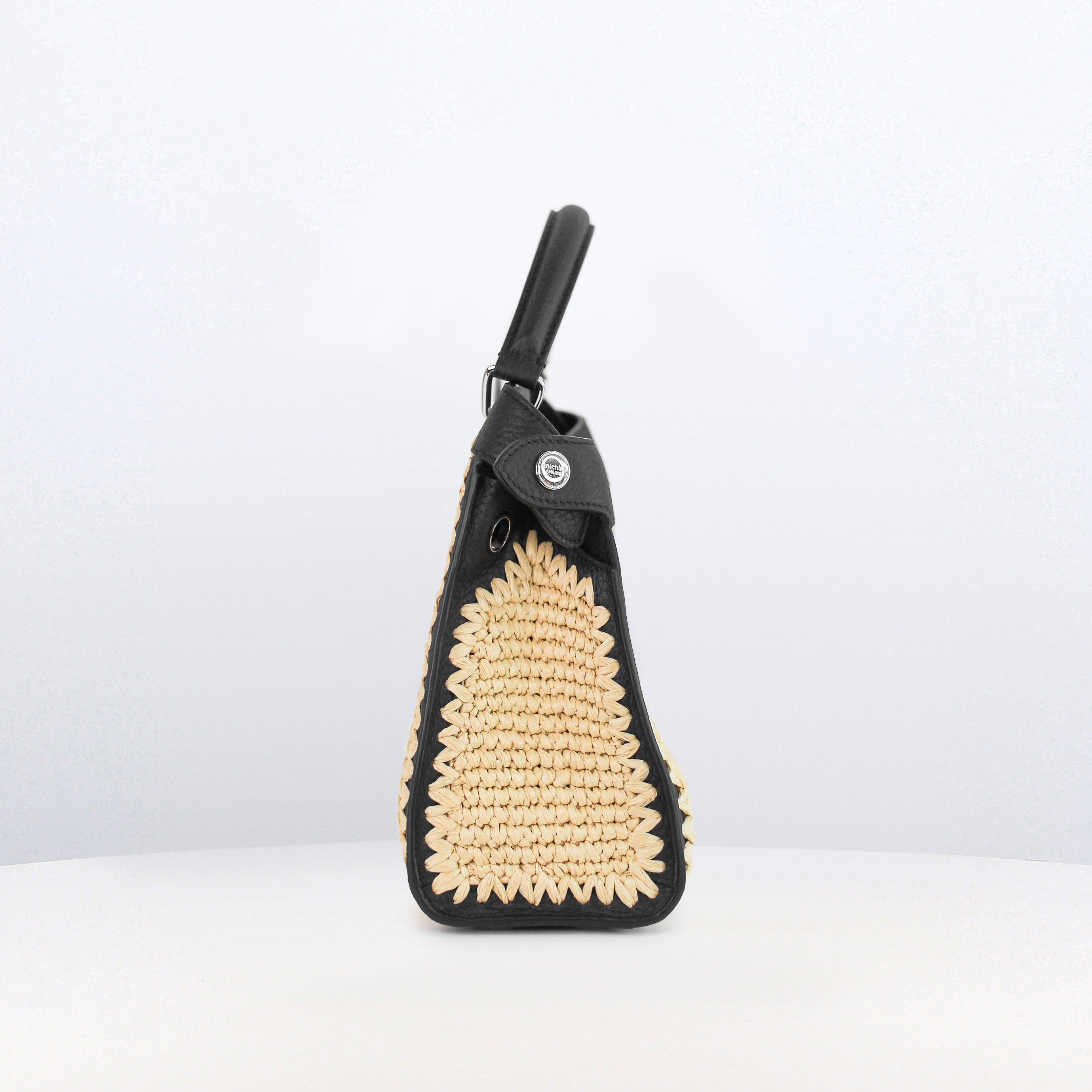 Lutece Mini Raffia Black Natural