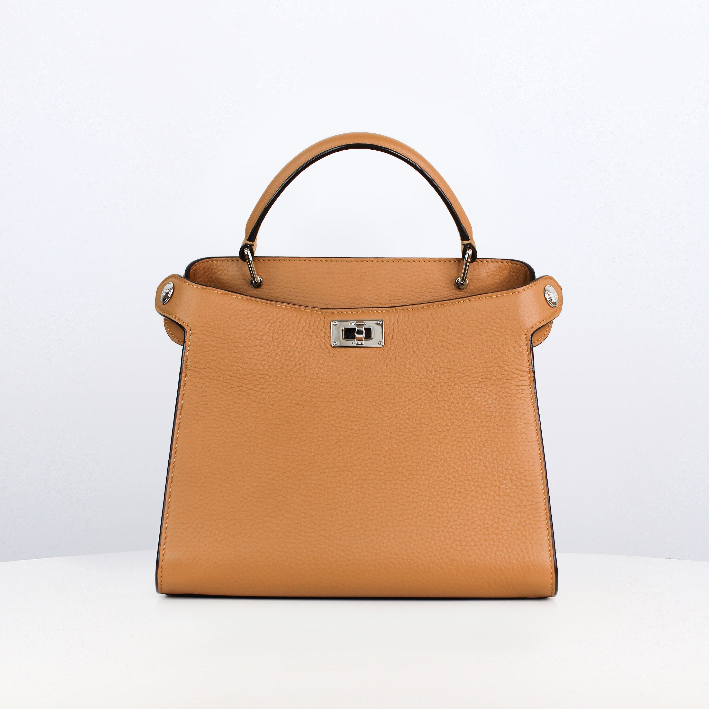 LEATHER HANDBAG LUTECE MINI CAMEL