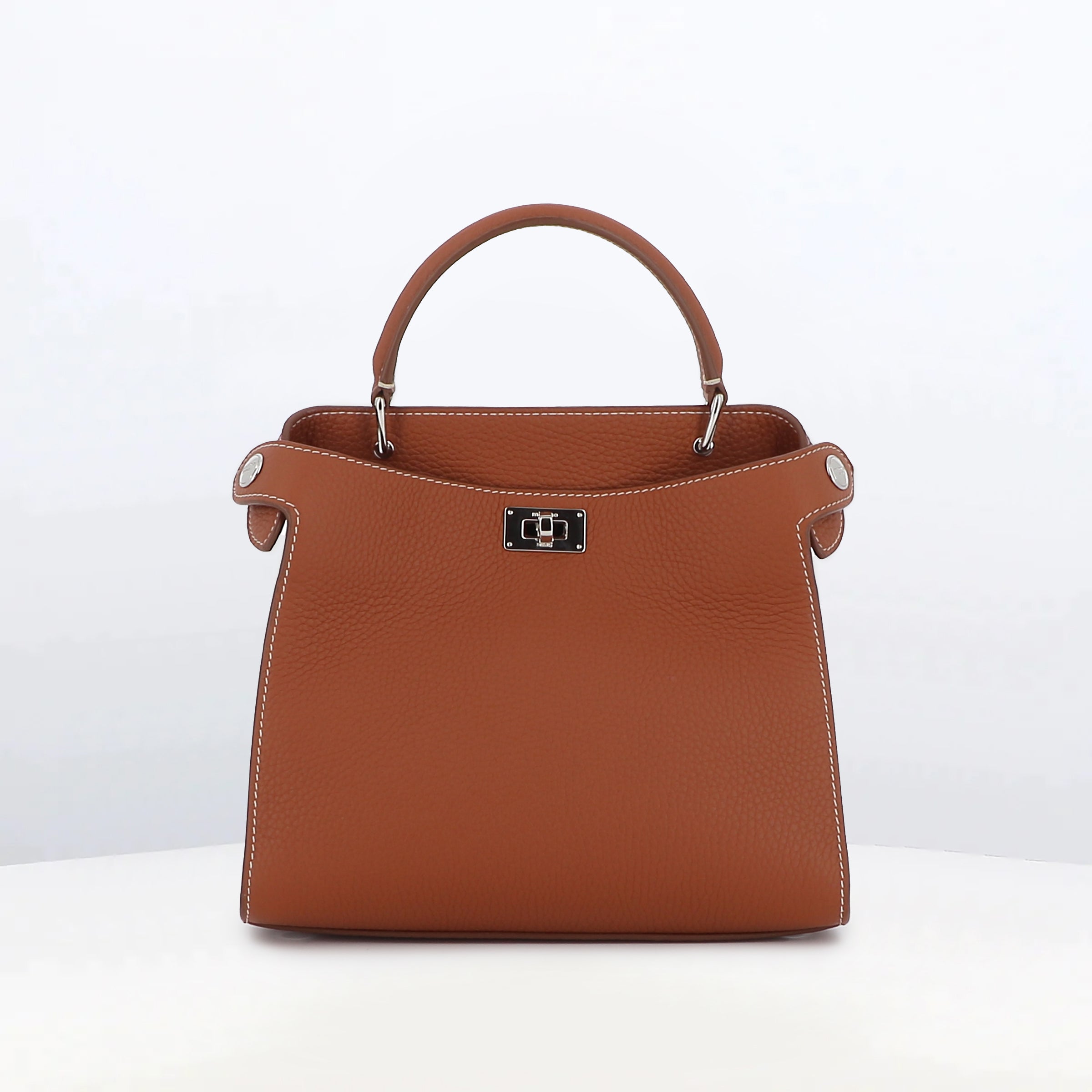 LEATHER HANDBAG LUTECE MINI GOLD