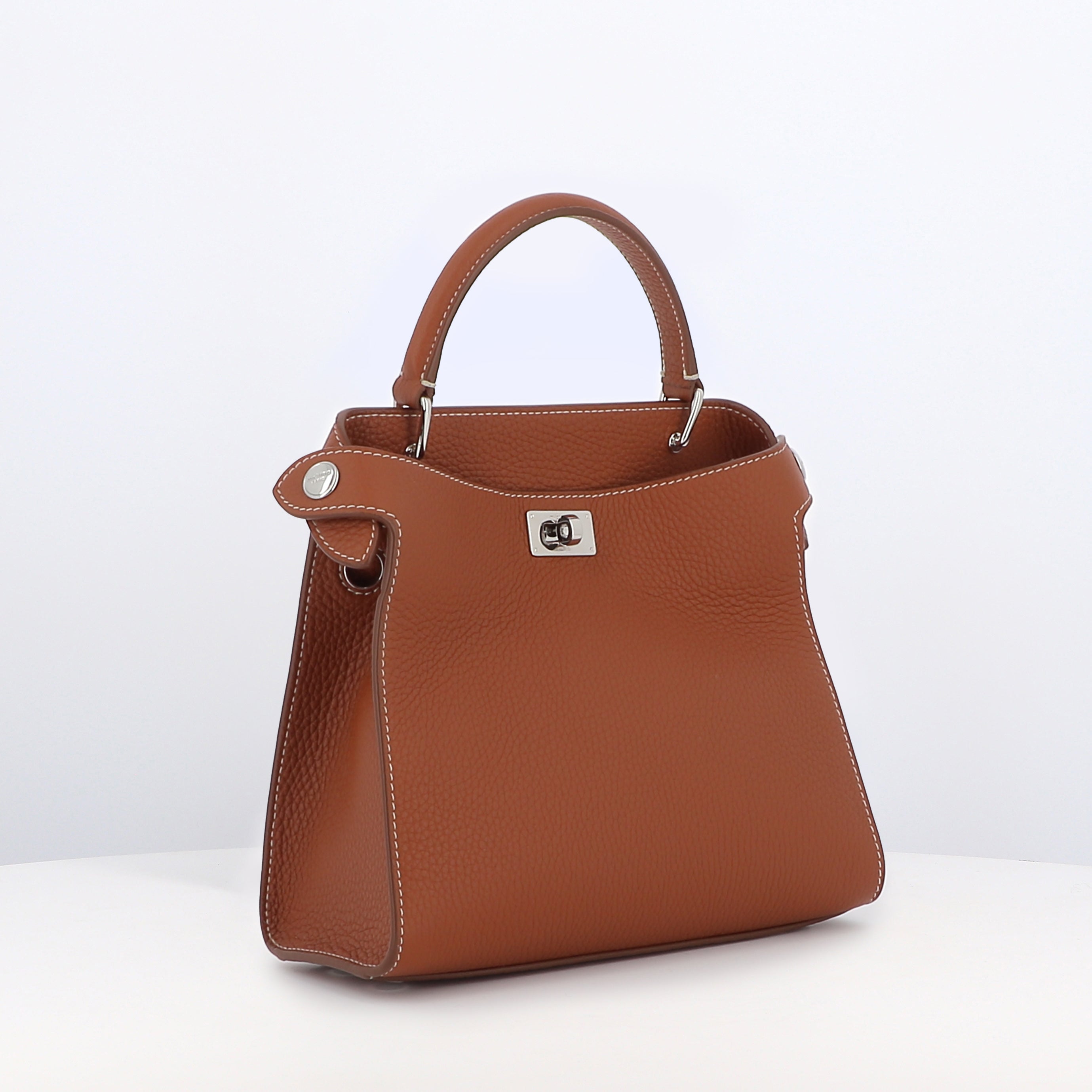 LEATHER HANDBAG LUTECE MINI GOLD
