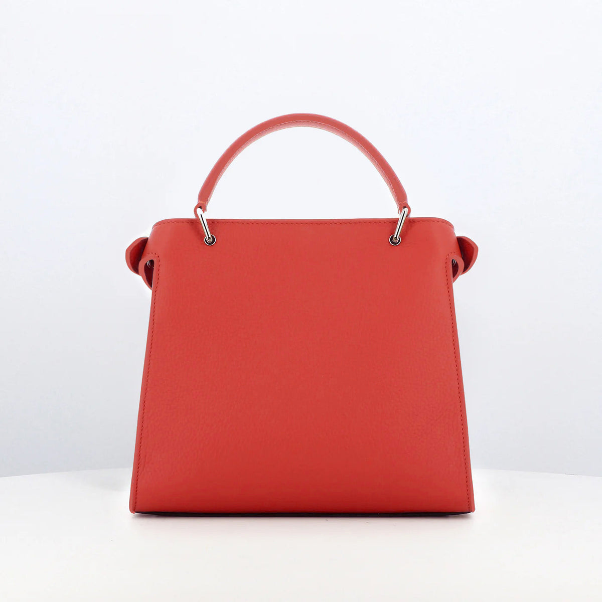 LEATHER HANDBAG LUTECE MINI LEHUA RED