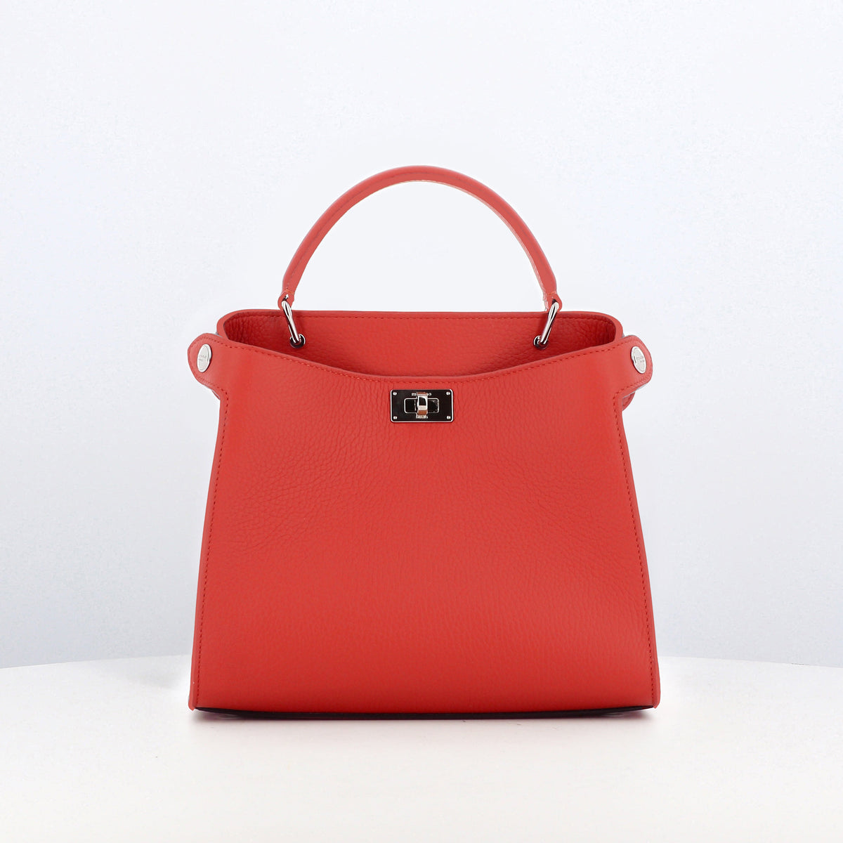 LEATHER HANDBAG LUTECE MINI LEHUA RED