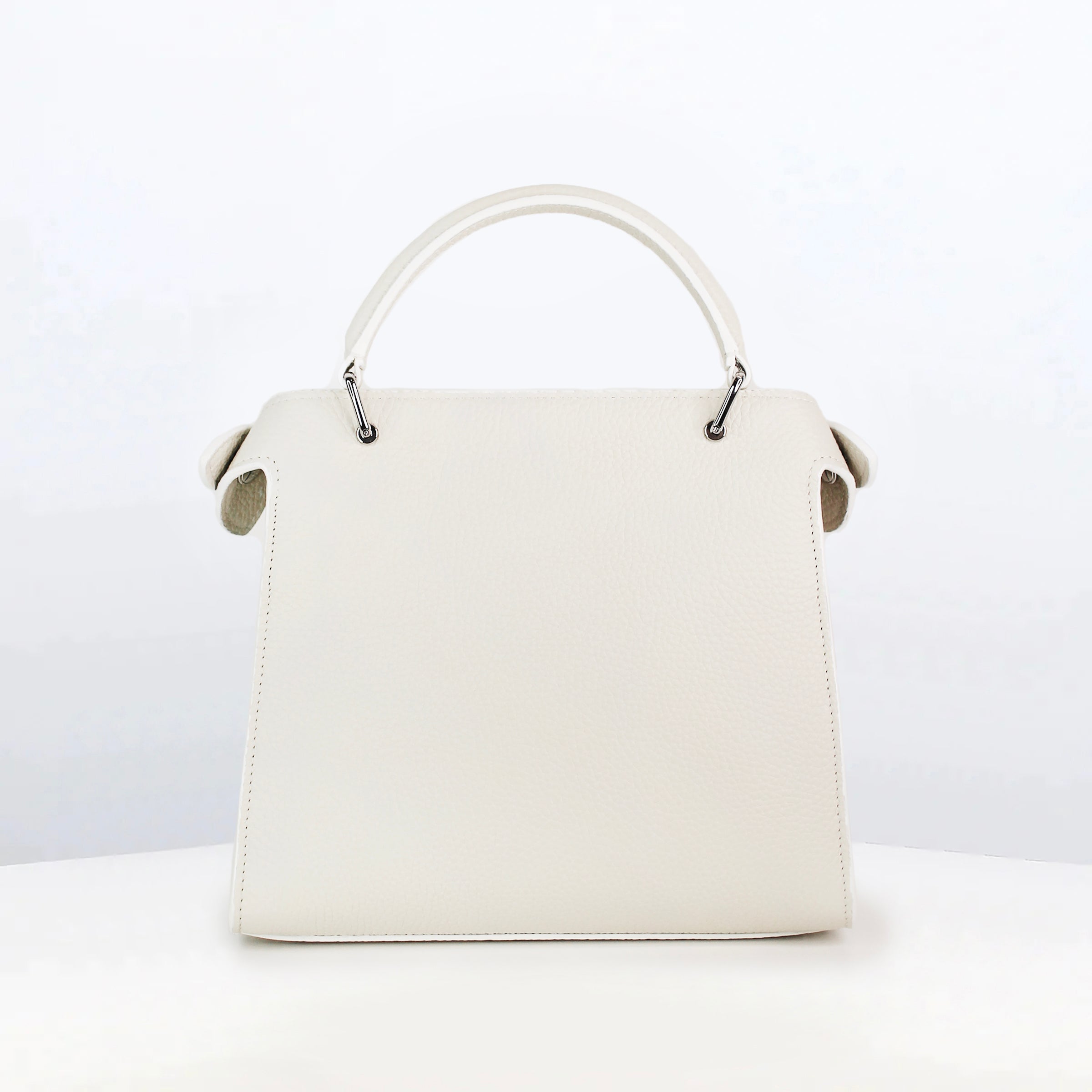 LEATHER HANDBAG LUTECE MINI INTERSIA MULTICOLORED FLOWERS