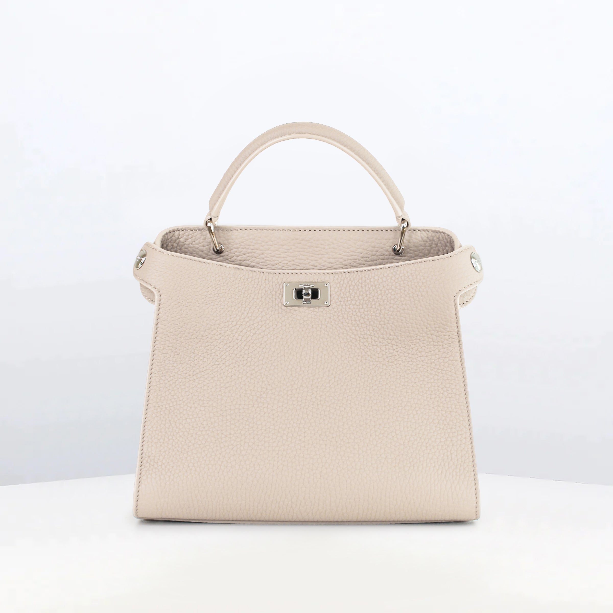 LEATHER HANDBAG LUTECE MINI IVORY