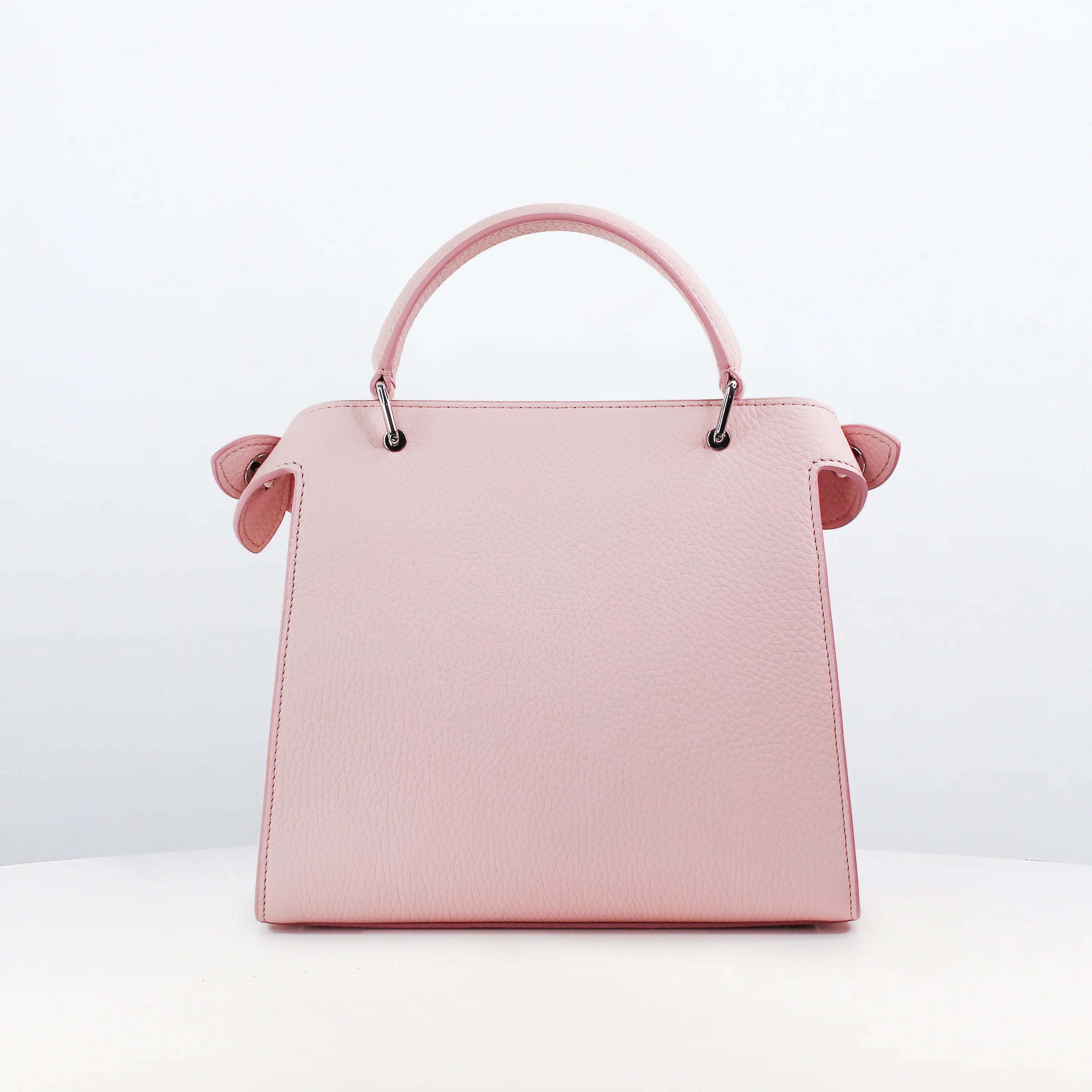 LEATHER HANDBAG LUTECE MINI LIGHT PINK