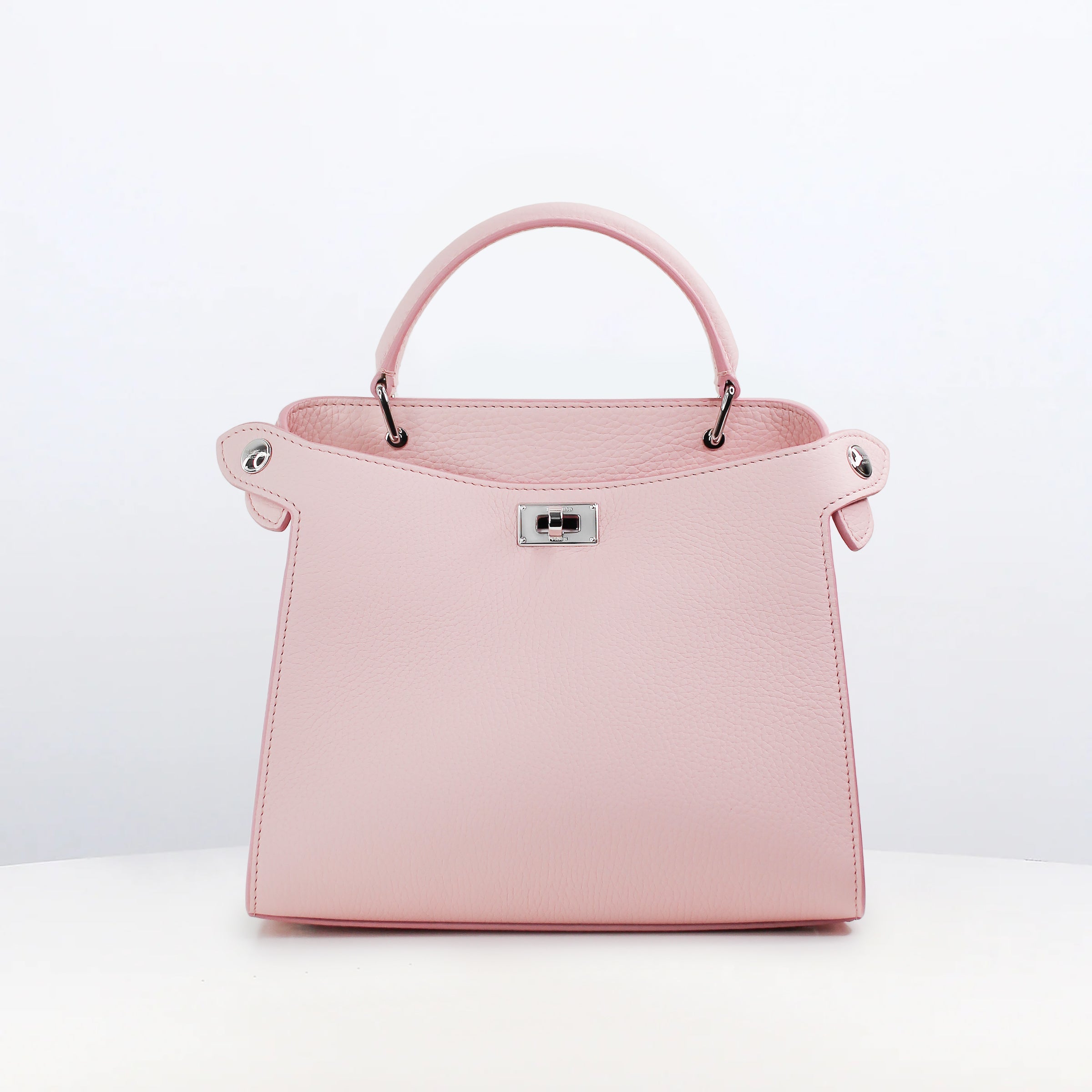 LEATHER HANDBAG LUTECE MINI LIGHT PINK