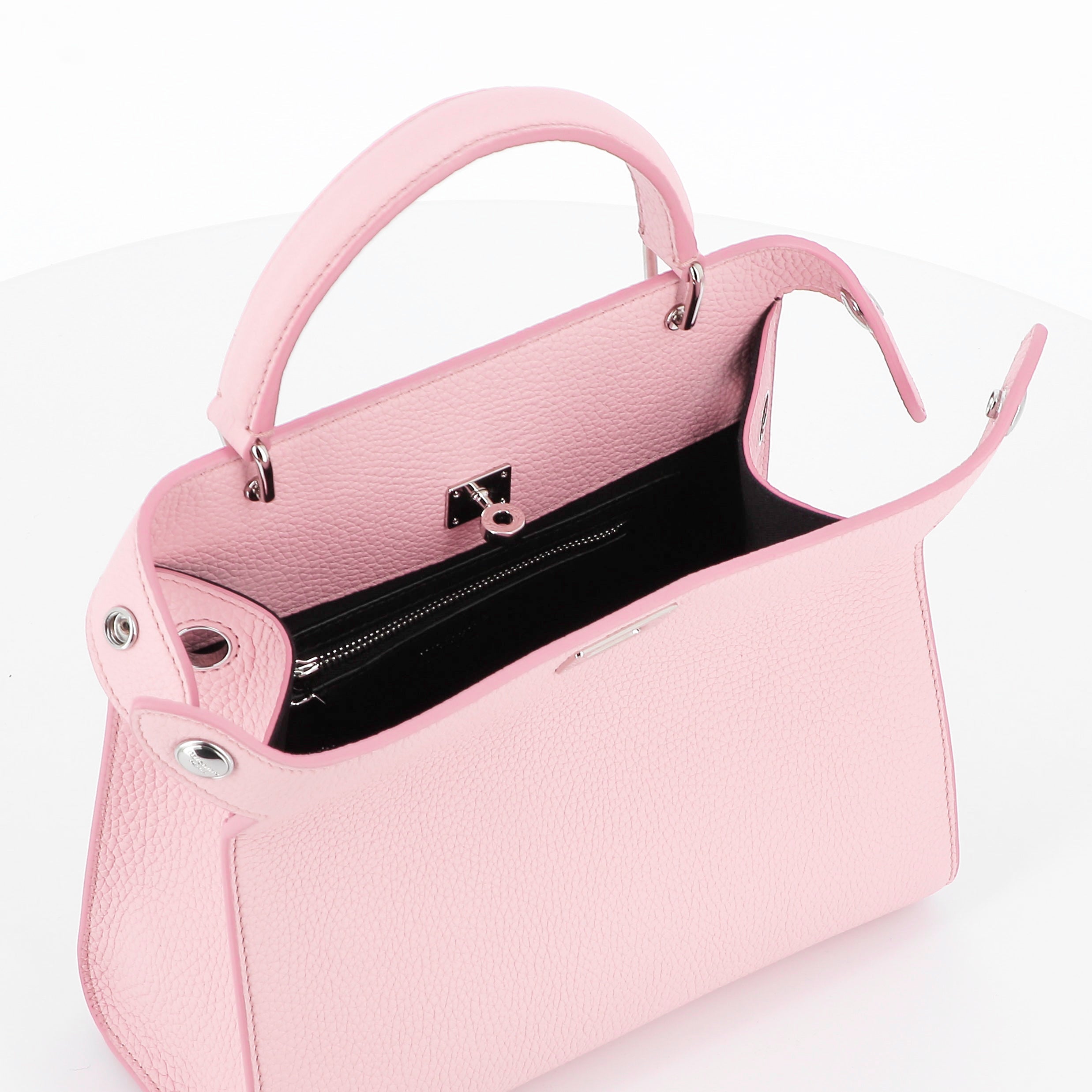 LEATHER HANDBAG LUTECE MINI LIGHT PINK