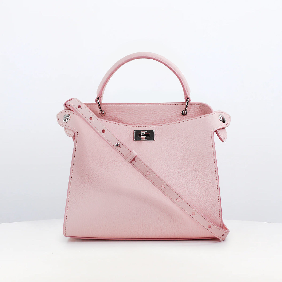 LEATHER HANDBAG LUTECE MINI LIGHT PINK