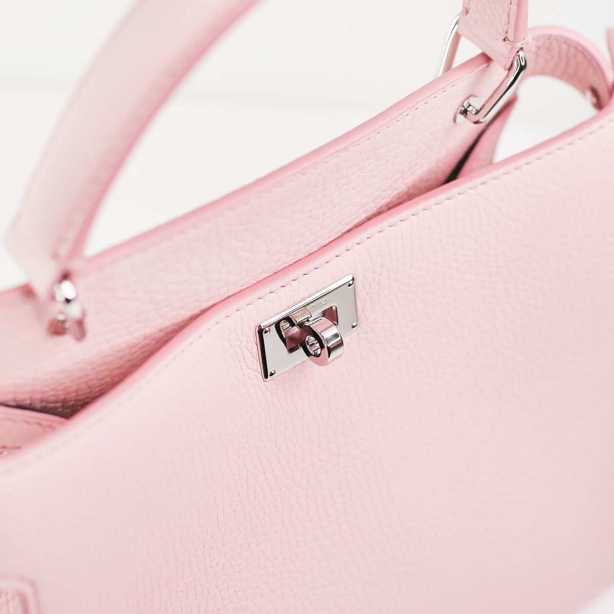 LEATHER HANDBAG LUTECE MINI LIGHT PINK