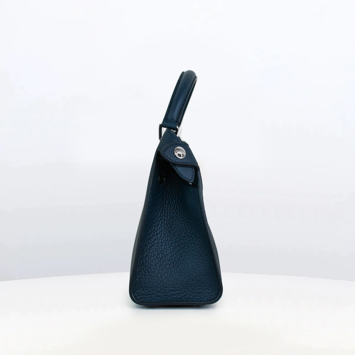 LEATHER HANDBAG LUTECE MINI NAVY BLUE
