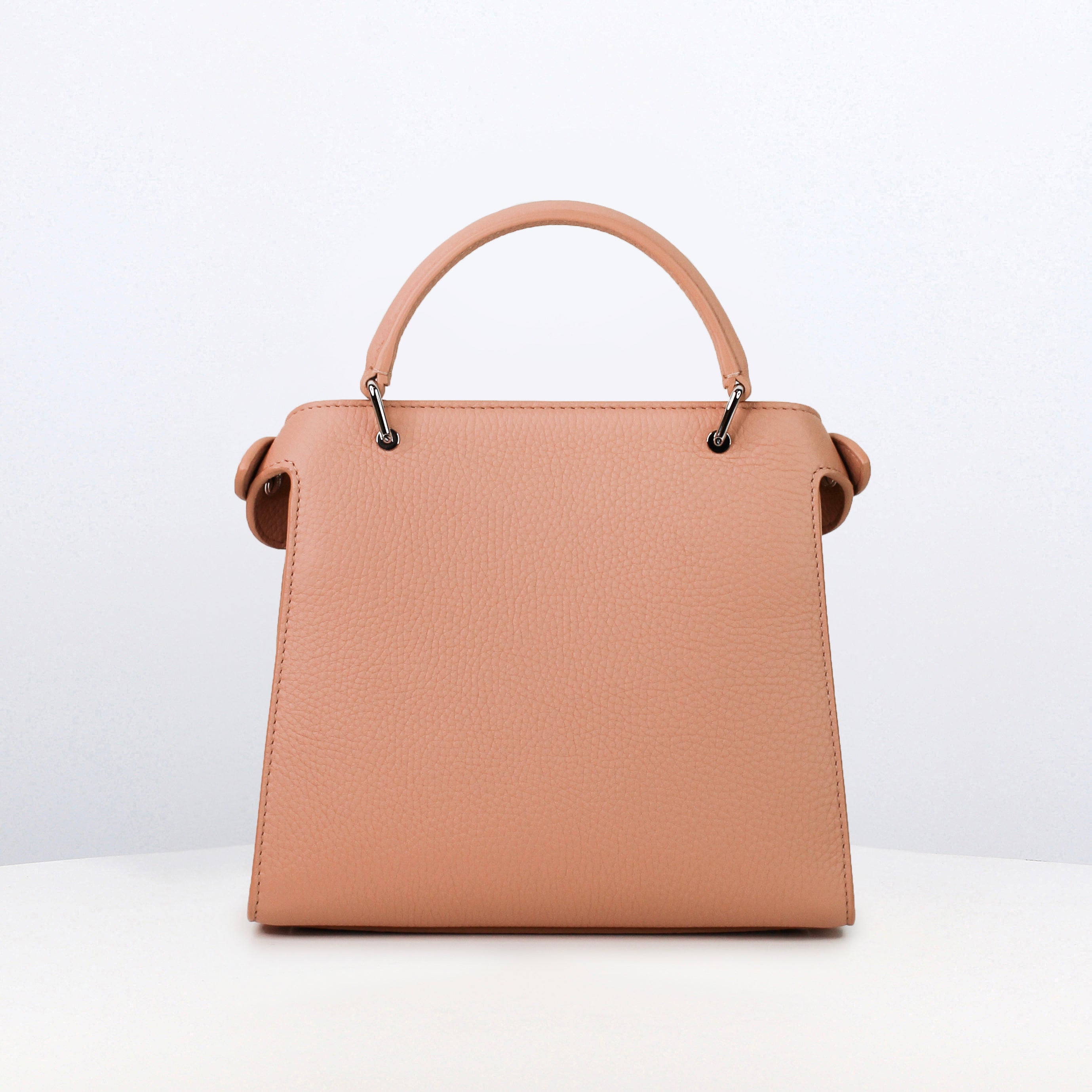 LEATHER HANDBAG LUTECE MINI TERRACOTTA