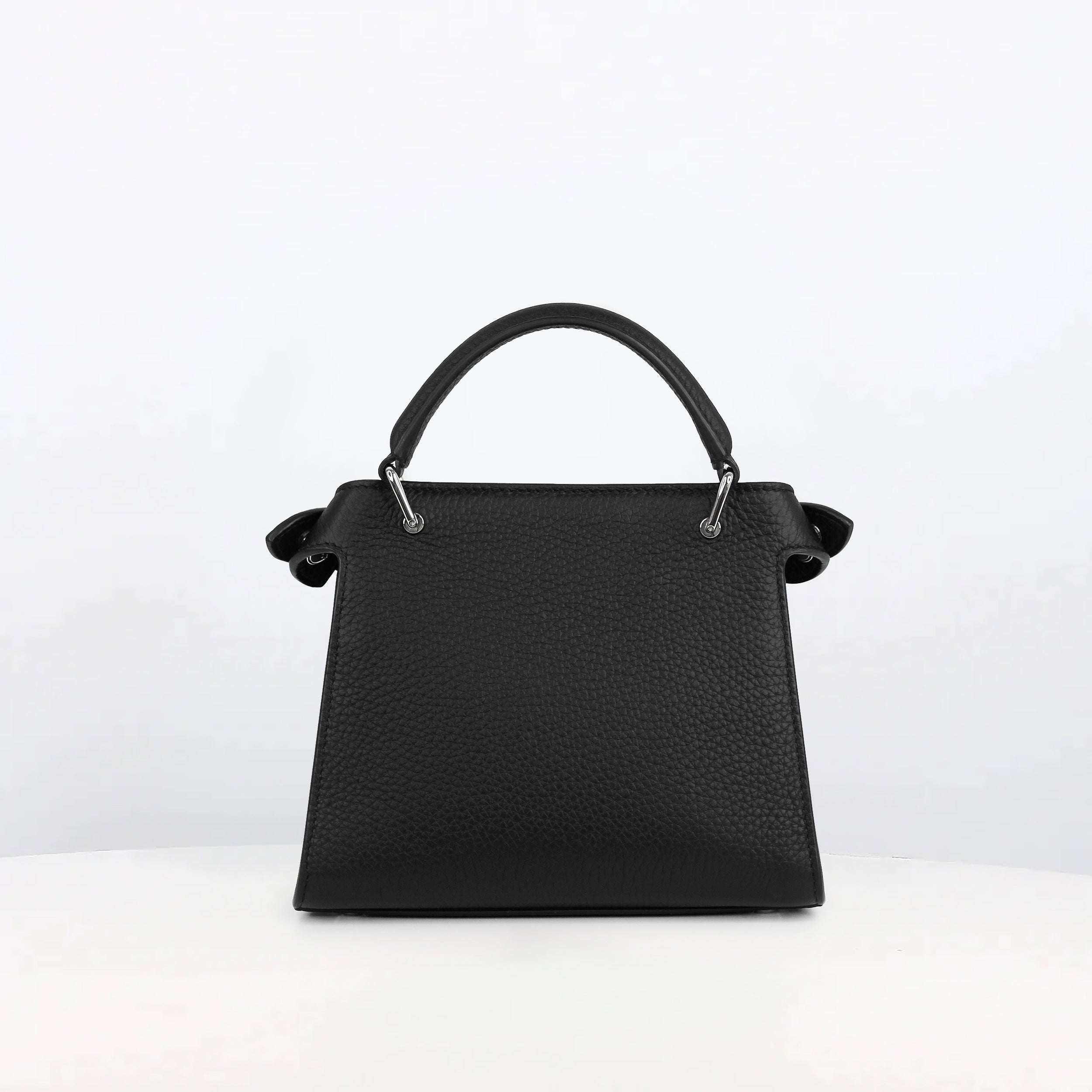LEATHER HANDBAG LUTECE NANO BLACK