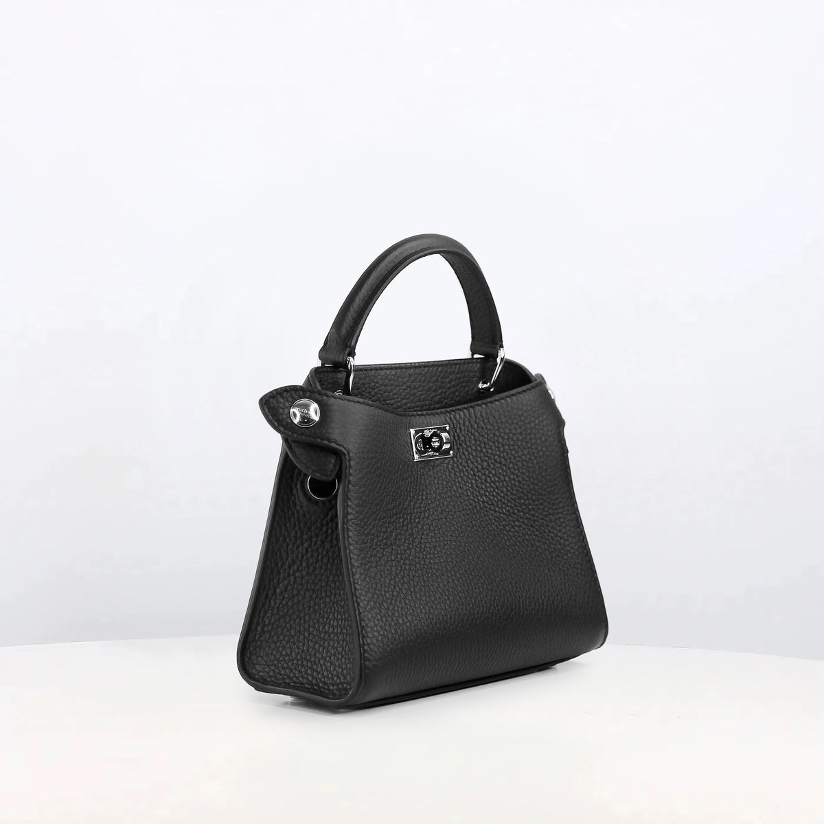LEATHER HANDBAG LUTECE NANO BLACK