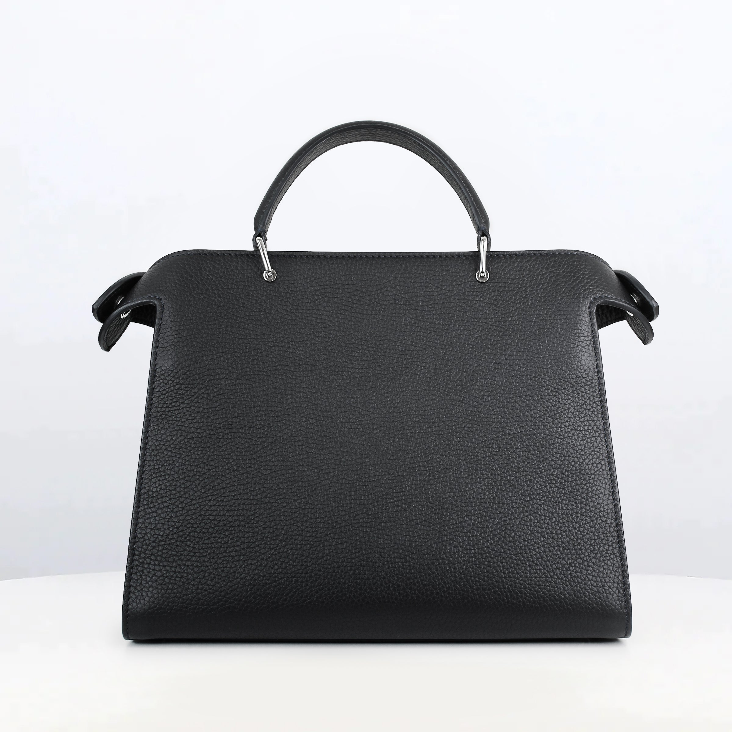LEATHER HANDBAG LUTECE PM BLACK