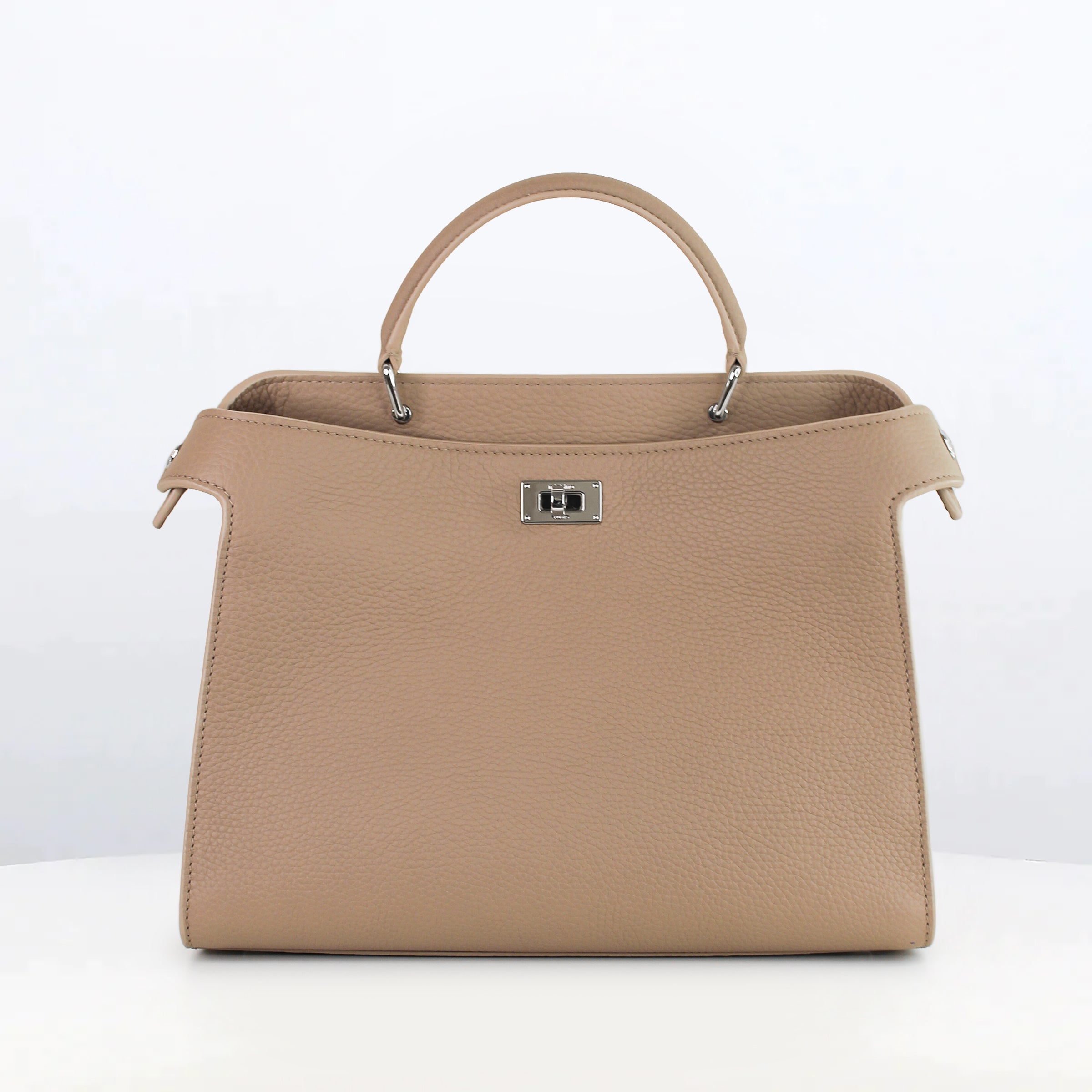 LEATHER HANDBAG LUTECE PM TOURTERELLE