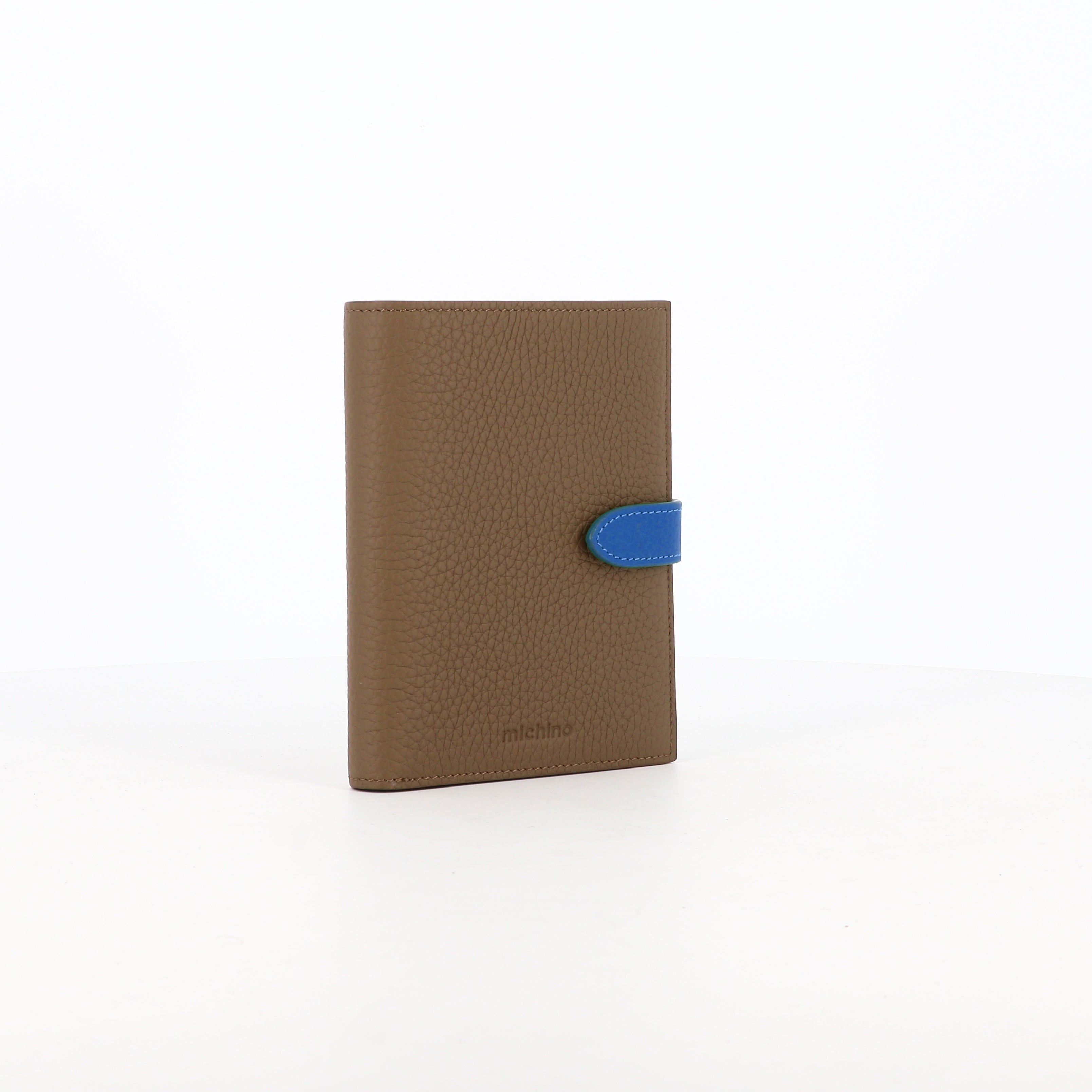"Archive Event" LEATHER MEDIUM WALLET ETAUPE / TRANSAT BLUE